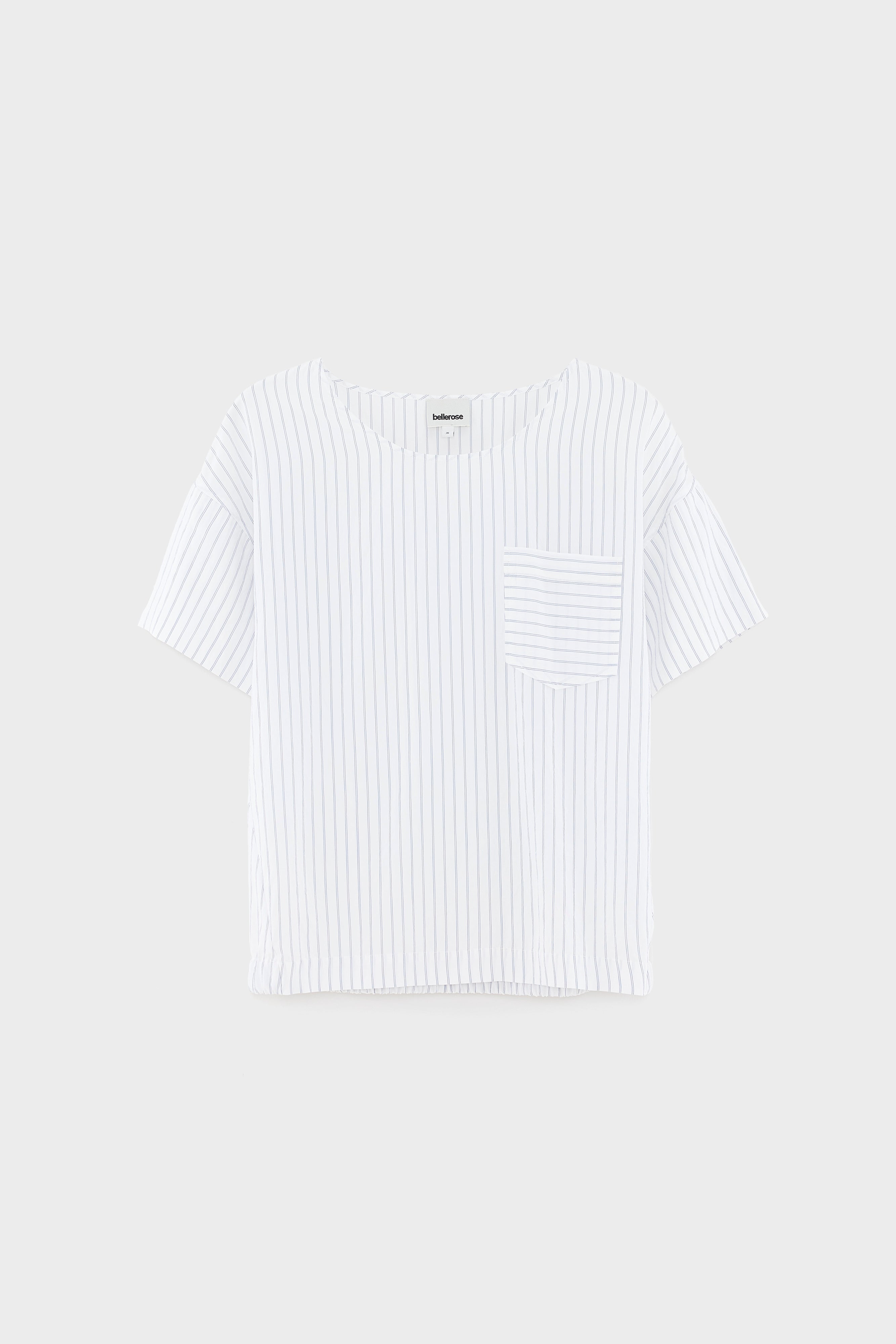 Soleil short sleeve blouse (261 / W / STRIPE A)