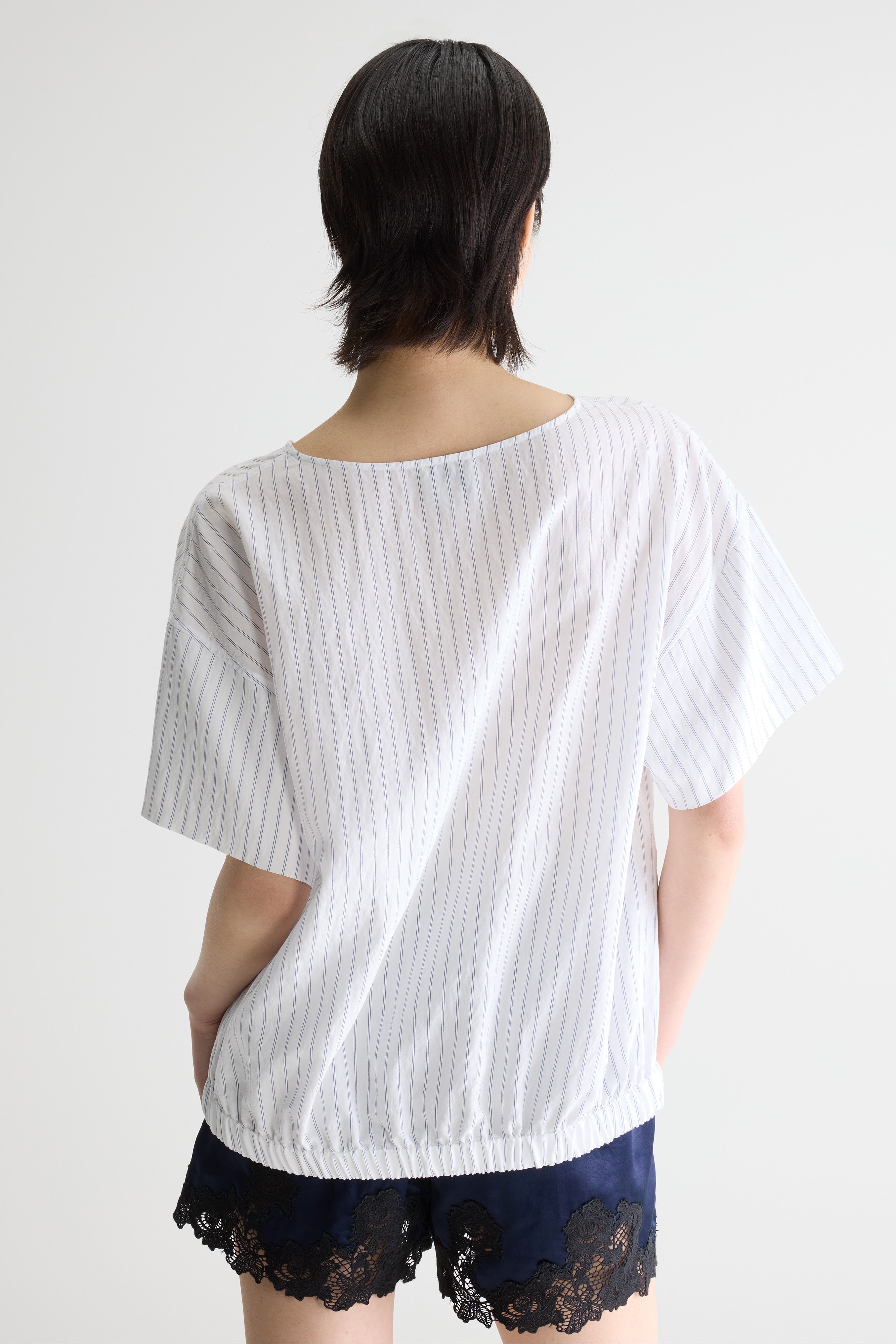 Soleil short sleeve blouse (261 / W / STRIPE A)