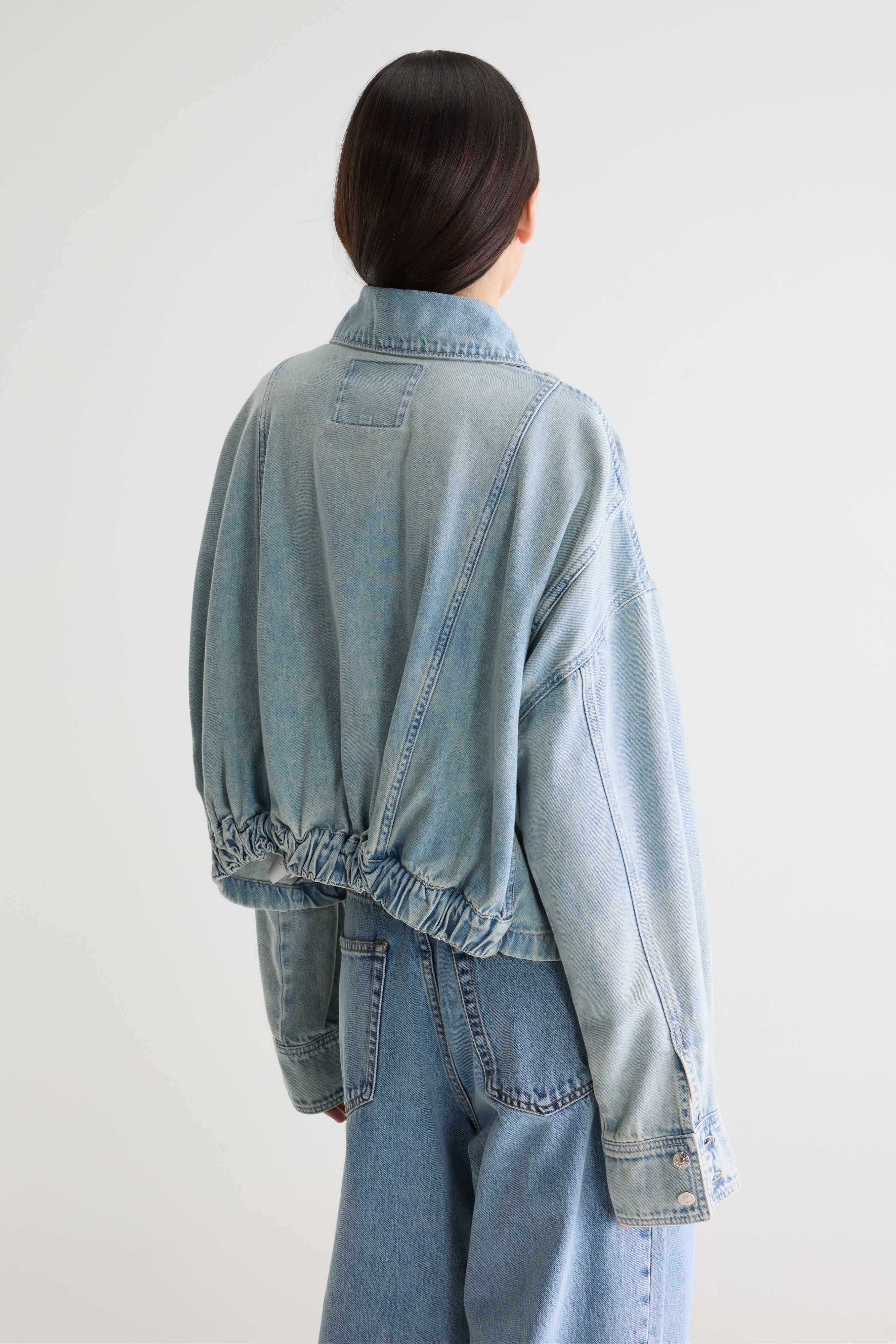 Pery denim overshirt (261 / W / LT BLUE BLEACH)
