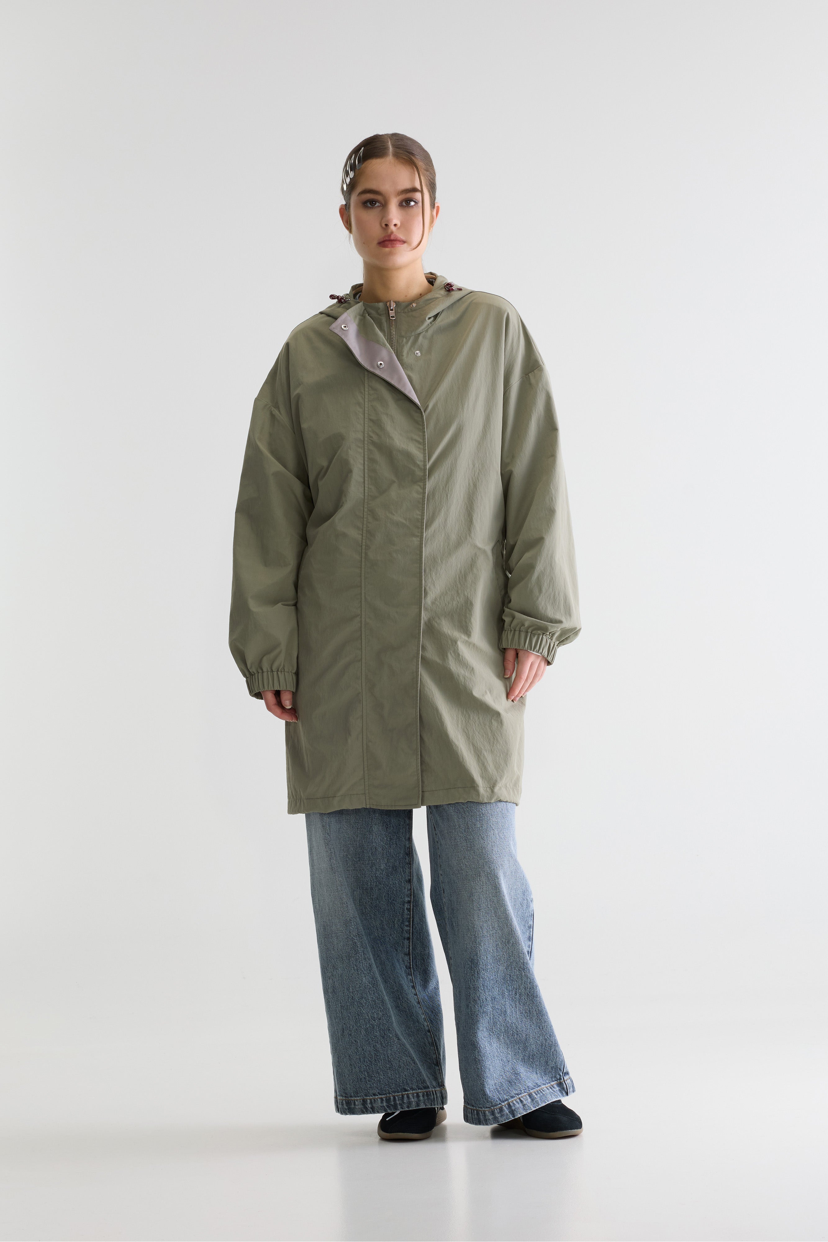 Henny Hooded Coat - Eucalyptus For Women | Bellerose