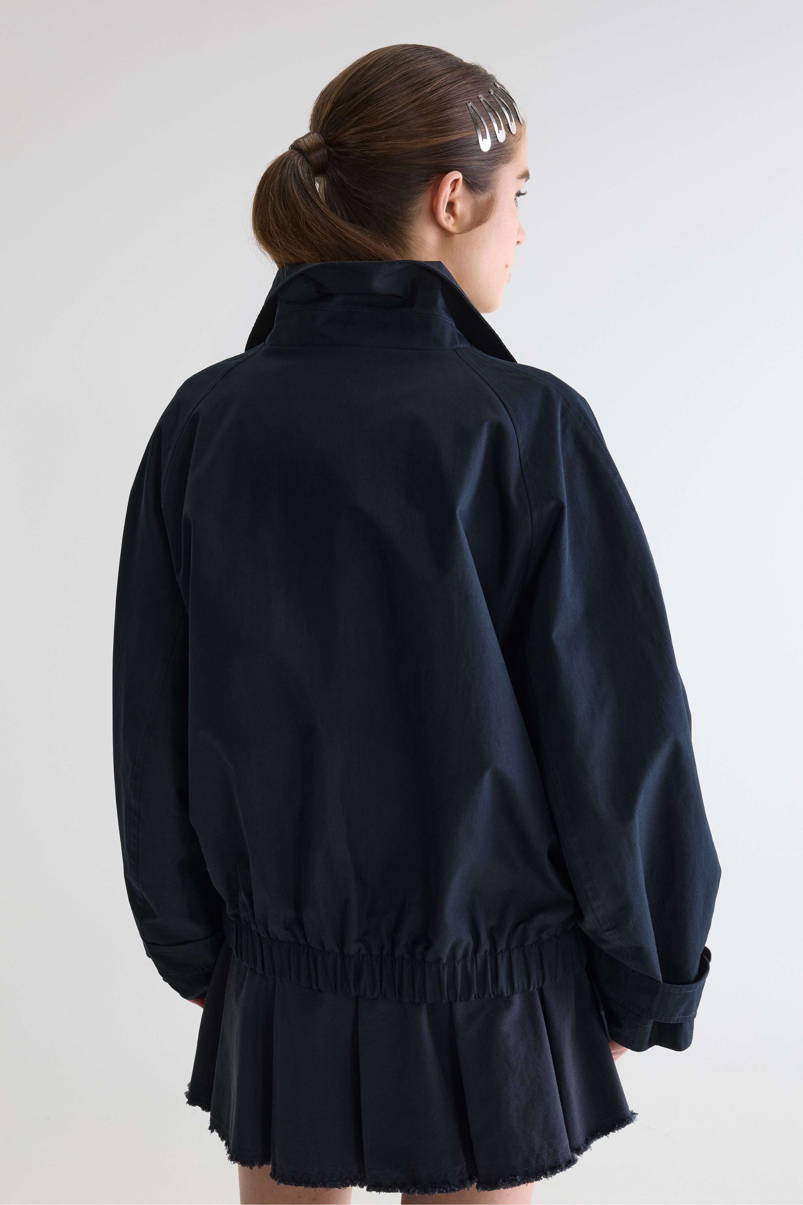 Helina korte trenchcoat (261 / W / NAVY)