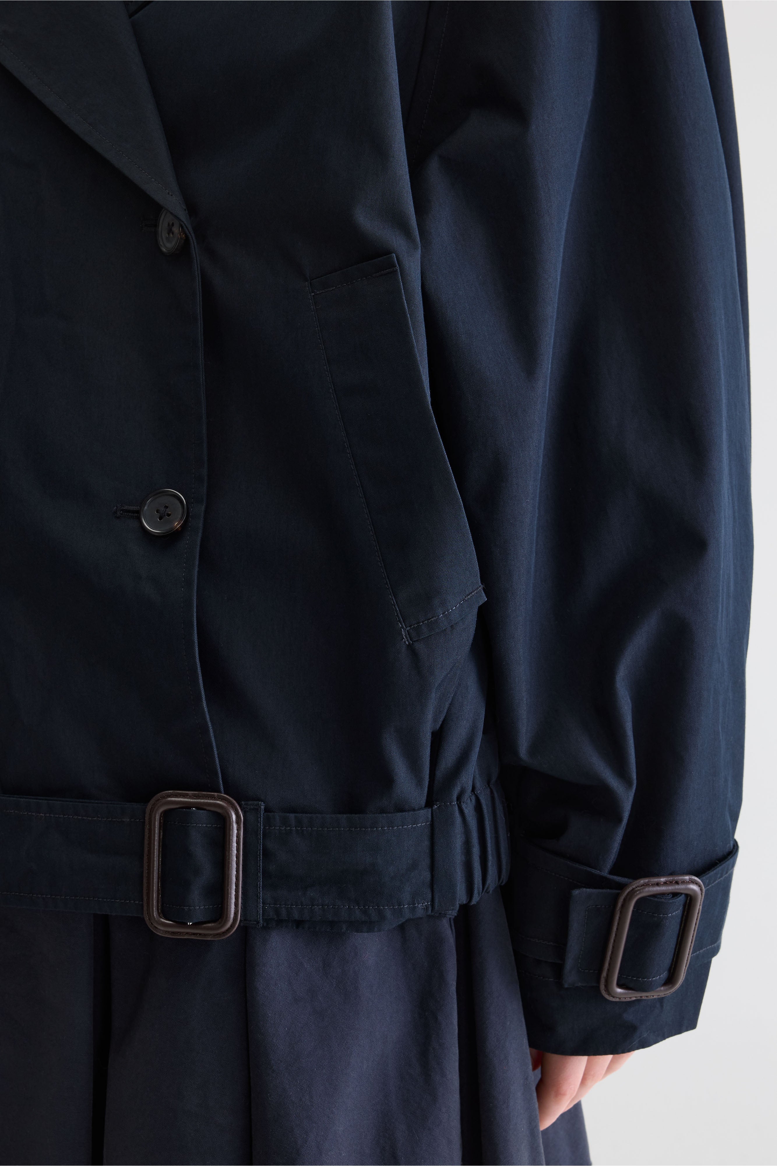 Helina korte trenchcoat (261 / W / NAVY)