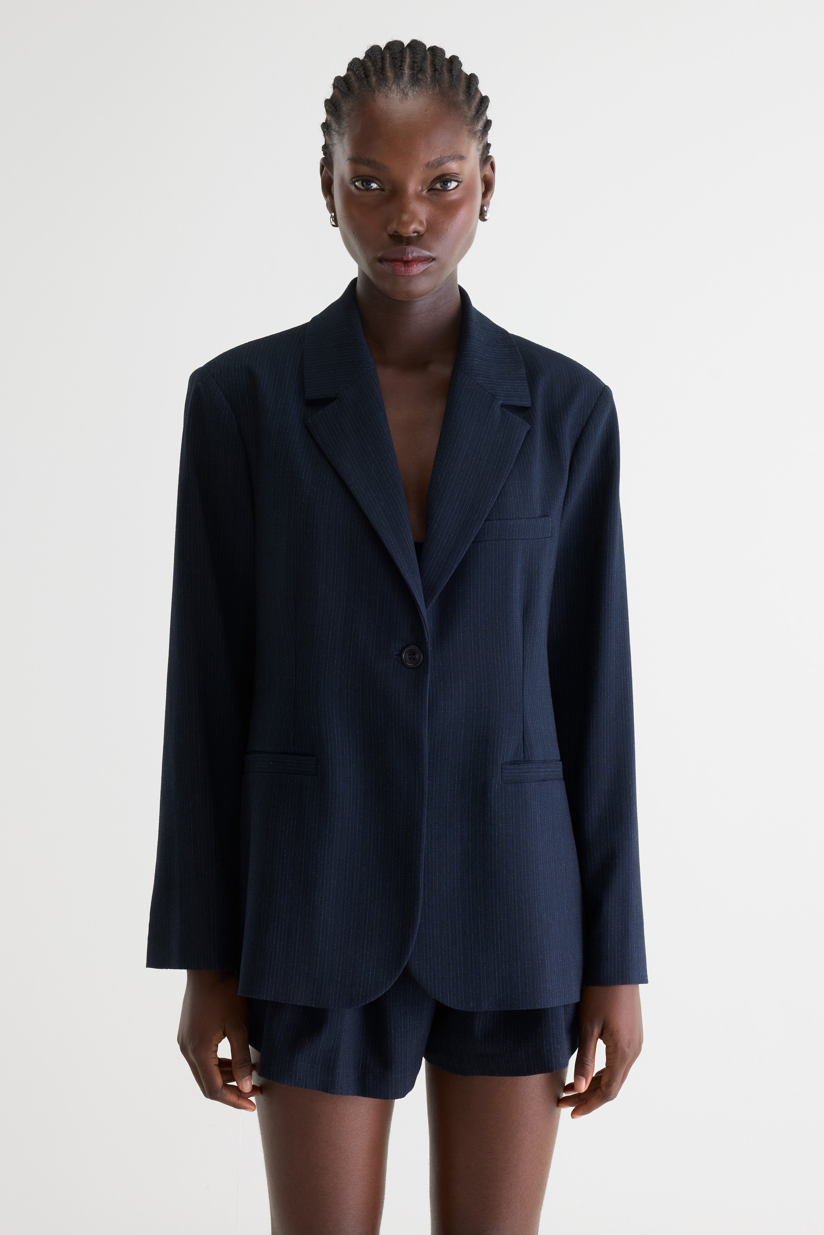 Valenti Classic Blazer - Ecru / Navy For Women | Bellerose