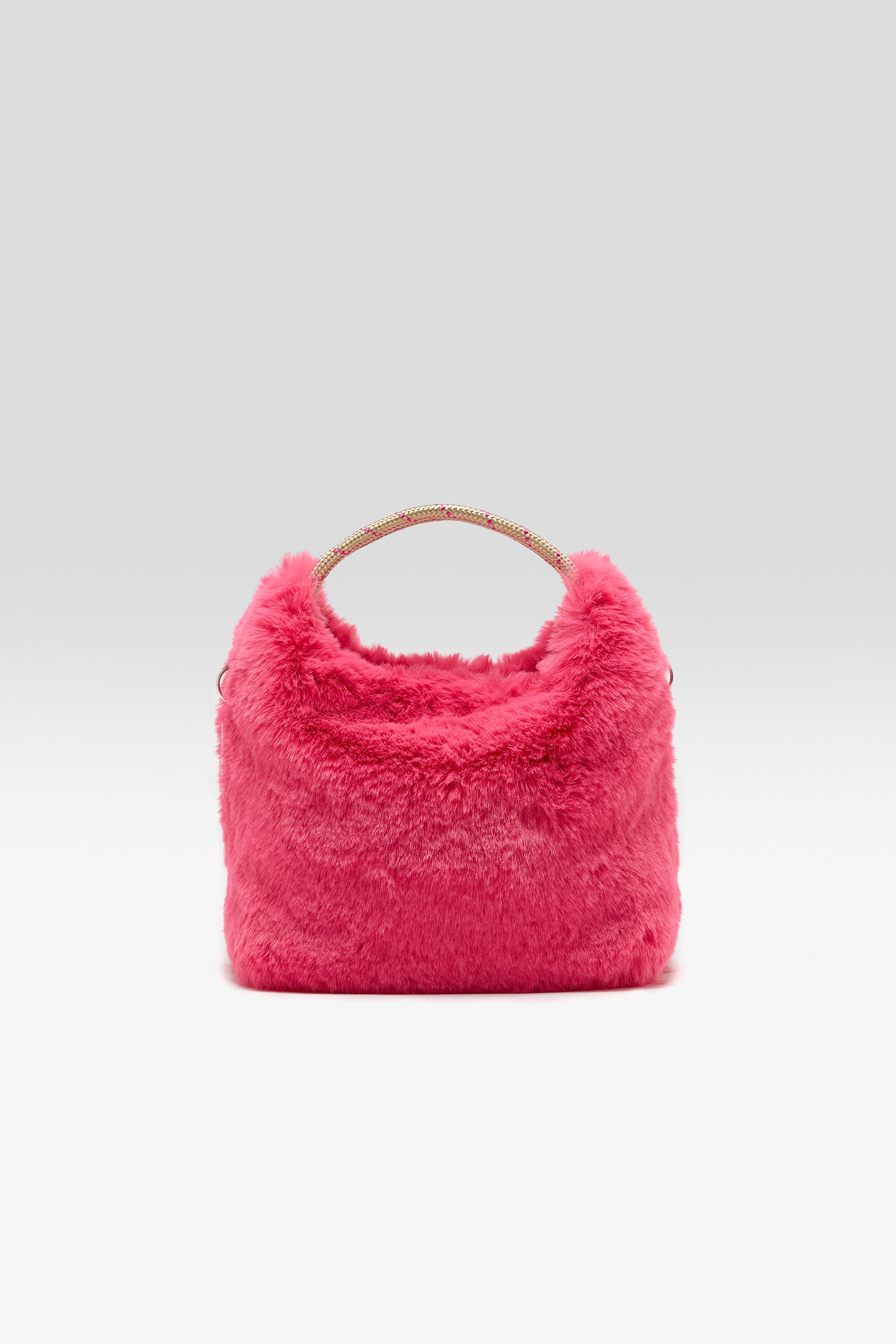 Helcro Faux-fur Shoulder Bag - Cord / Geranium For Women | Bellerose