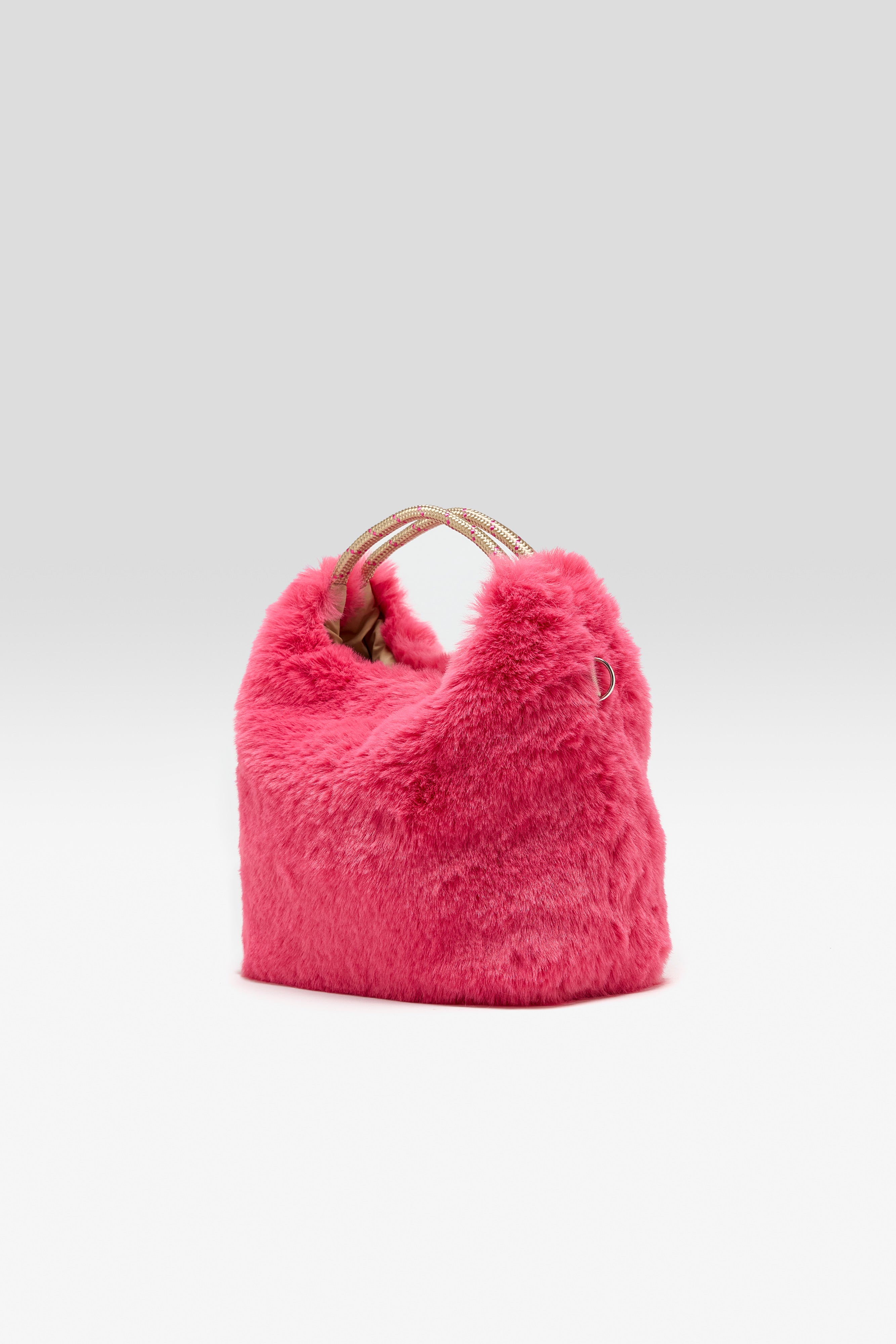 Helcro faux-fur shoulder bag (261 / W / GERANIUM)