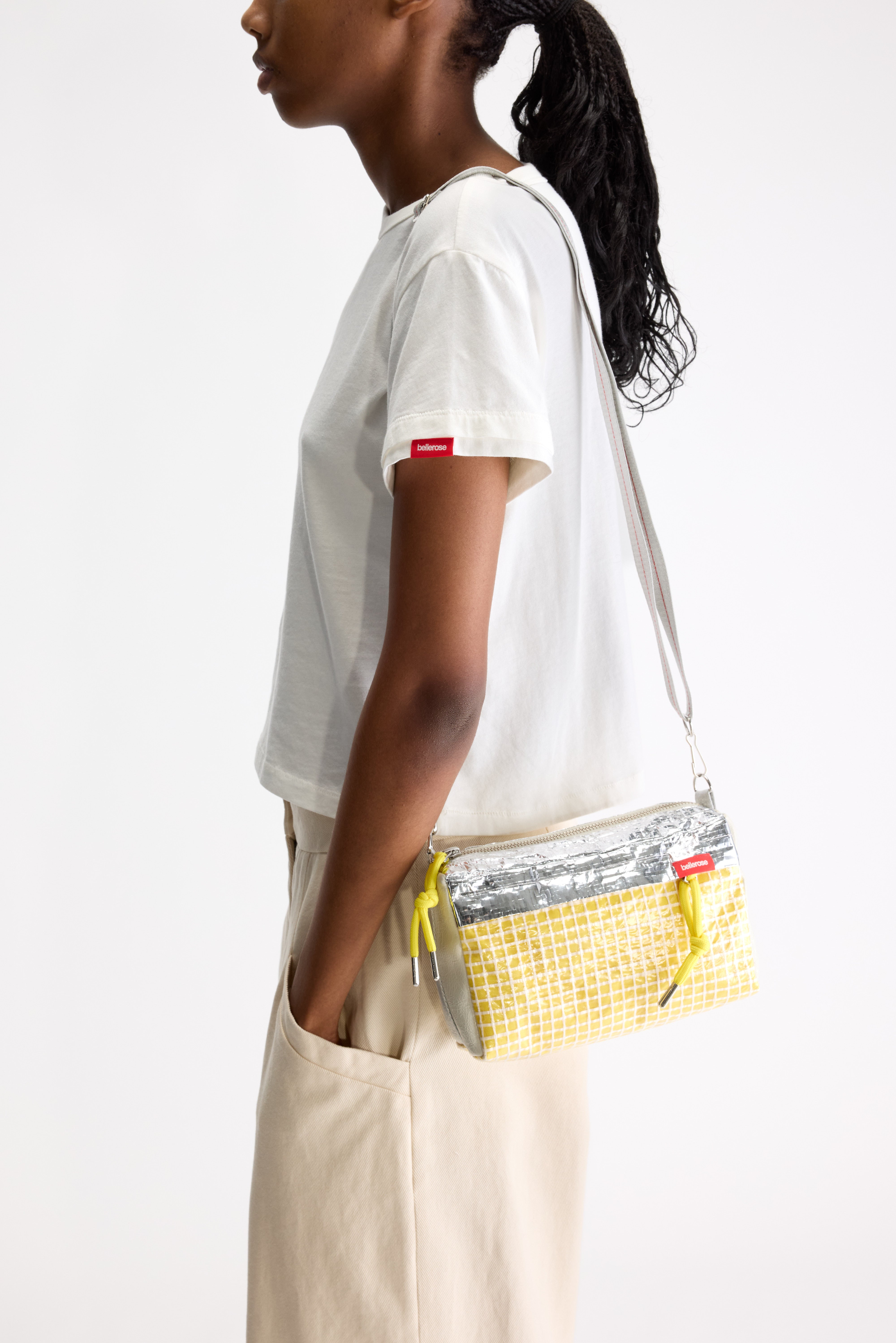 Hanoro Crossbody Bag - Amore / Lemon / Silver For Women | Bellerose