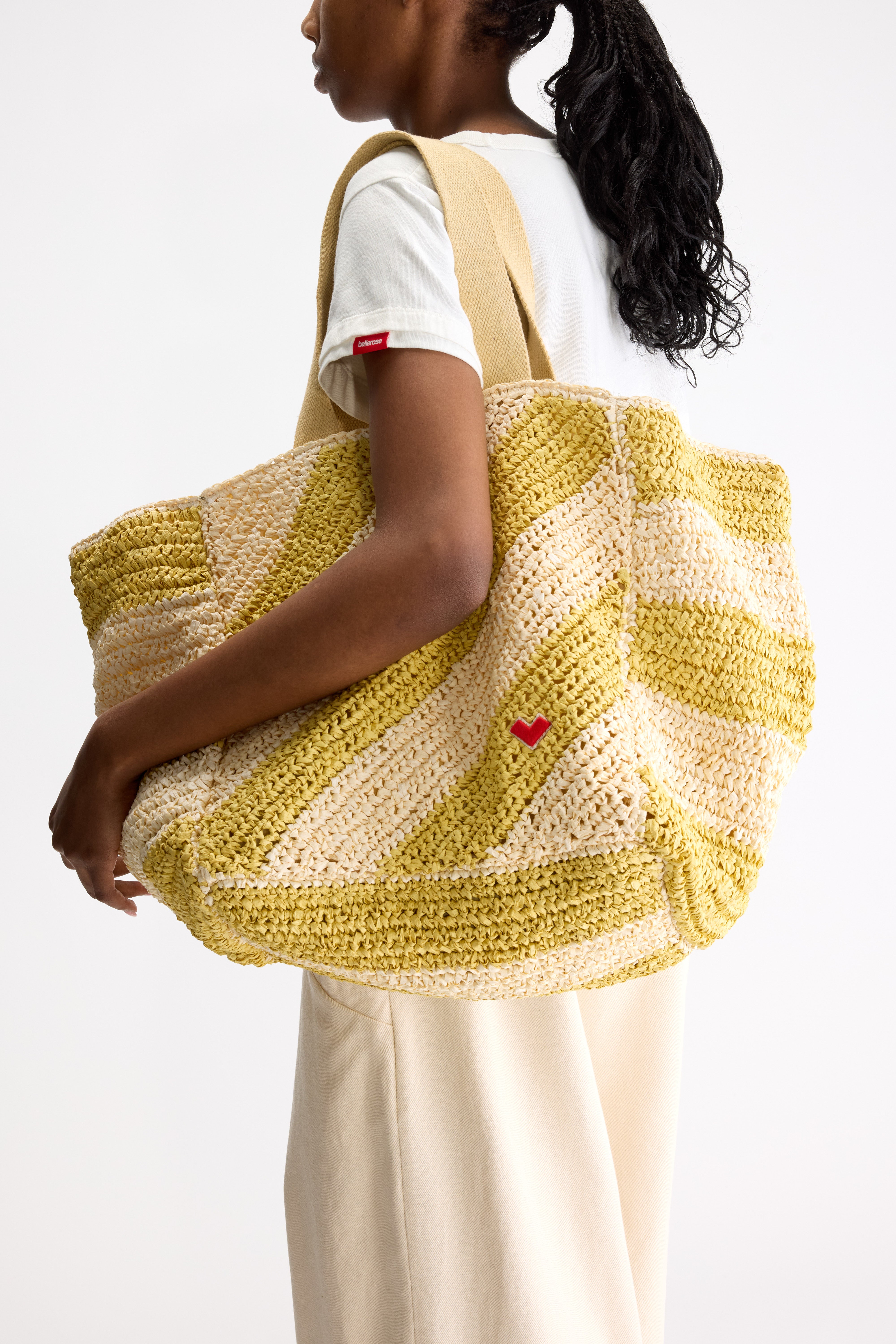 Ibias Large Handbag - Cream / Lemon / Poppy For Women | Bellerose