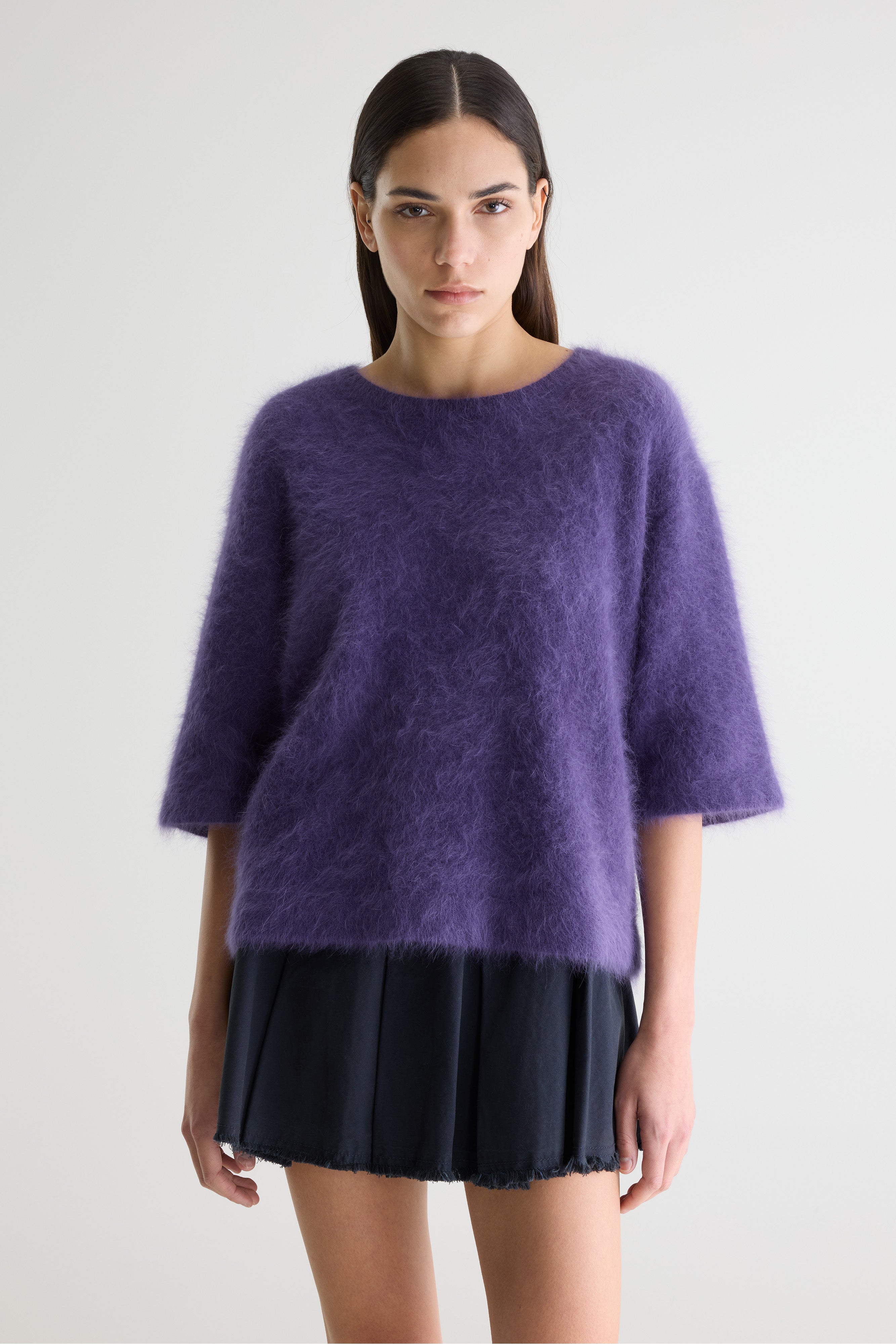 Dime Angora-blend Sweater - Grape For Women | Bellerose