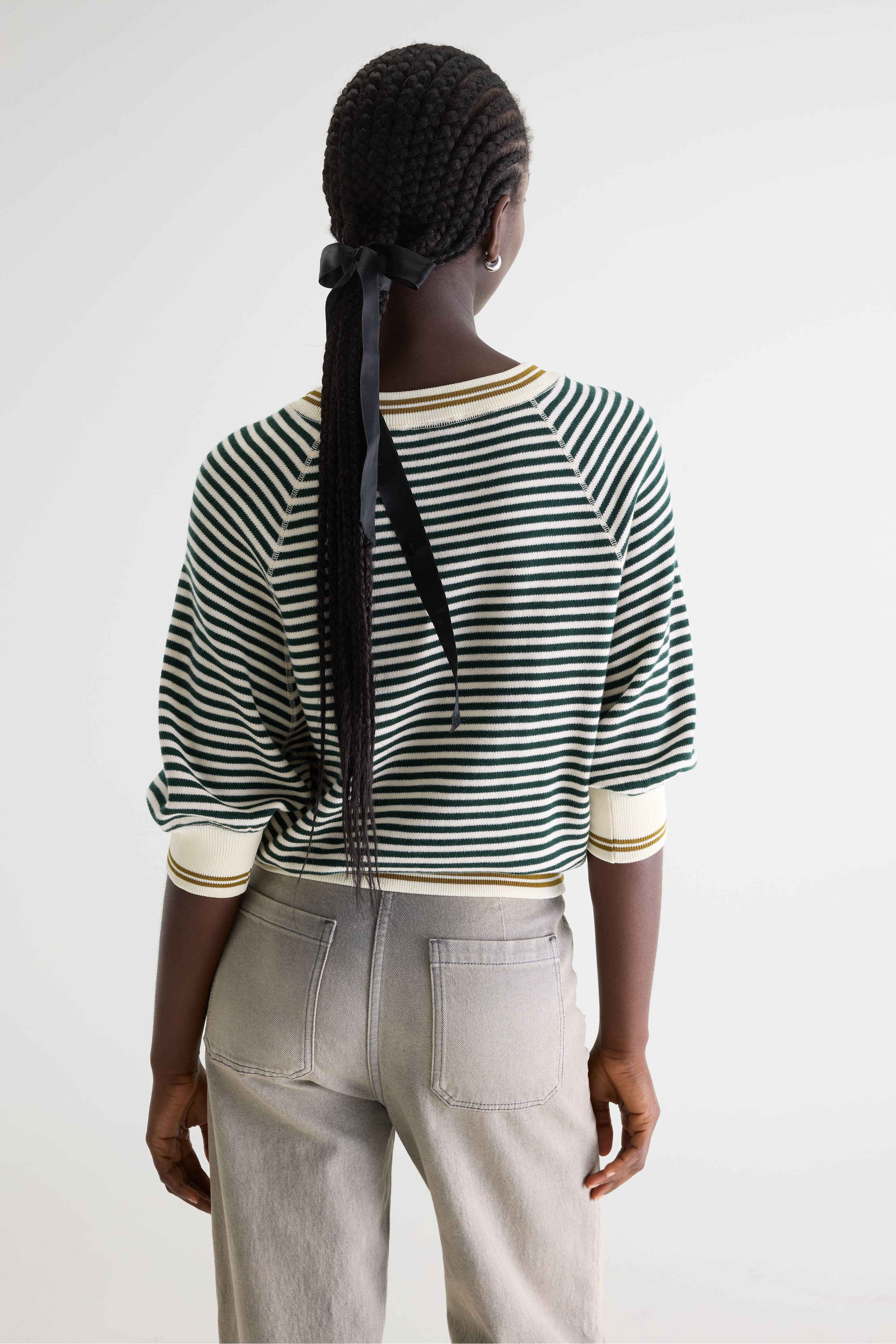 Anglet Crewneck Sweater - Botanica / Milky way / Mustard For Women | Bellerose