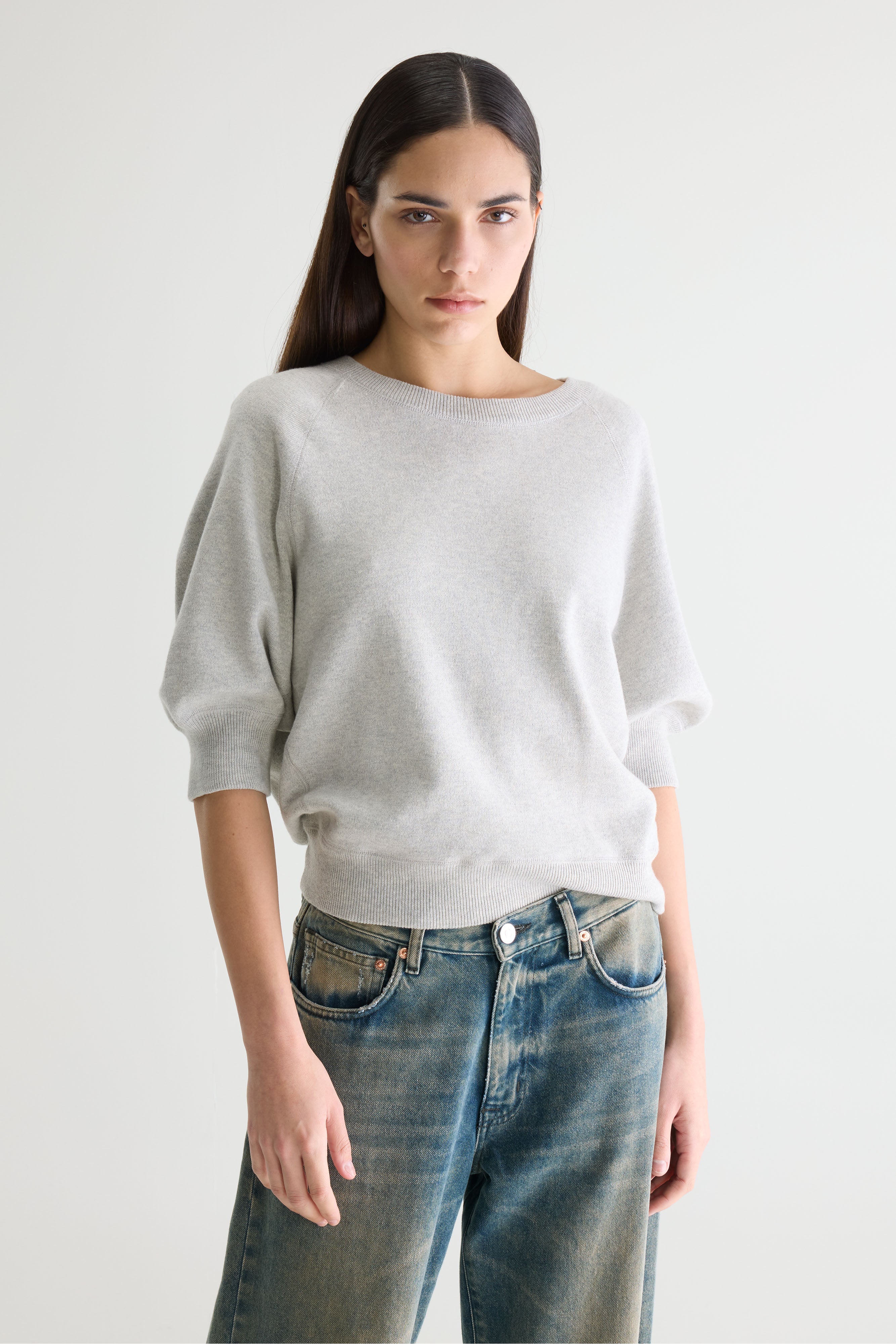 Anglet Crewneck Sweater - Oyster For Women | Bellerose
