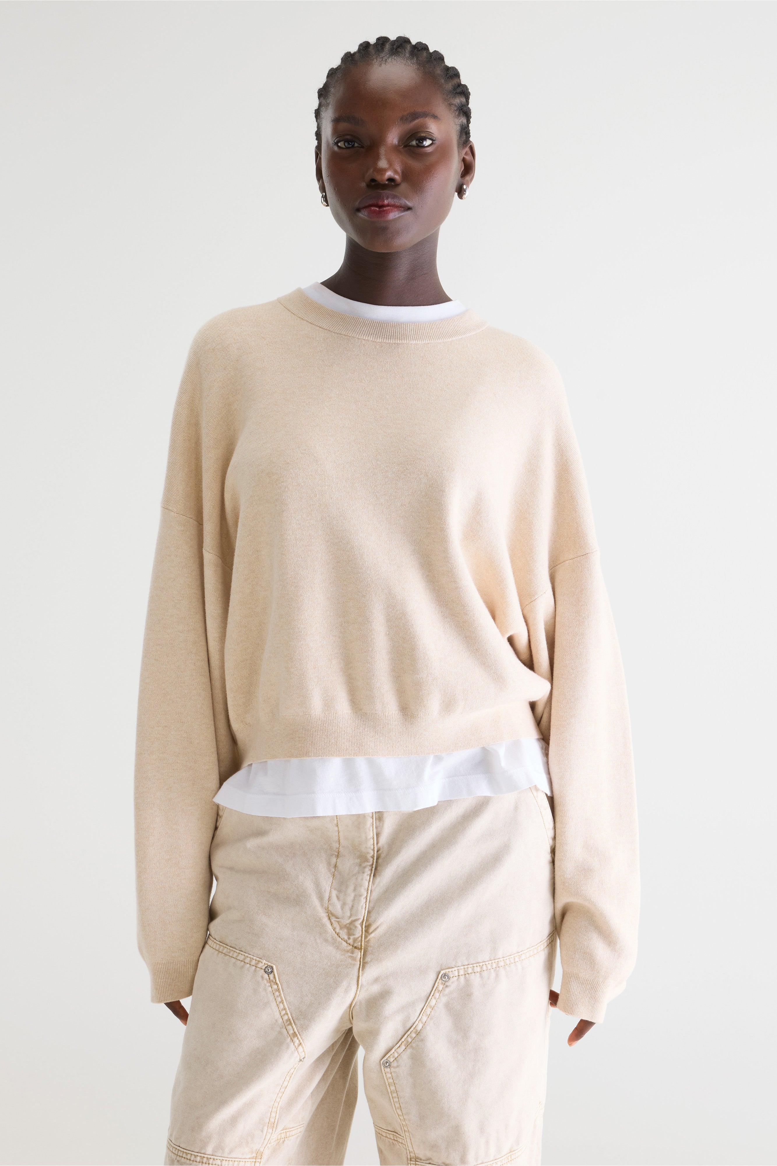 Angum Relaxed Sweater - Oatmeal For Women | Bellerose