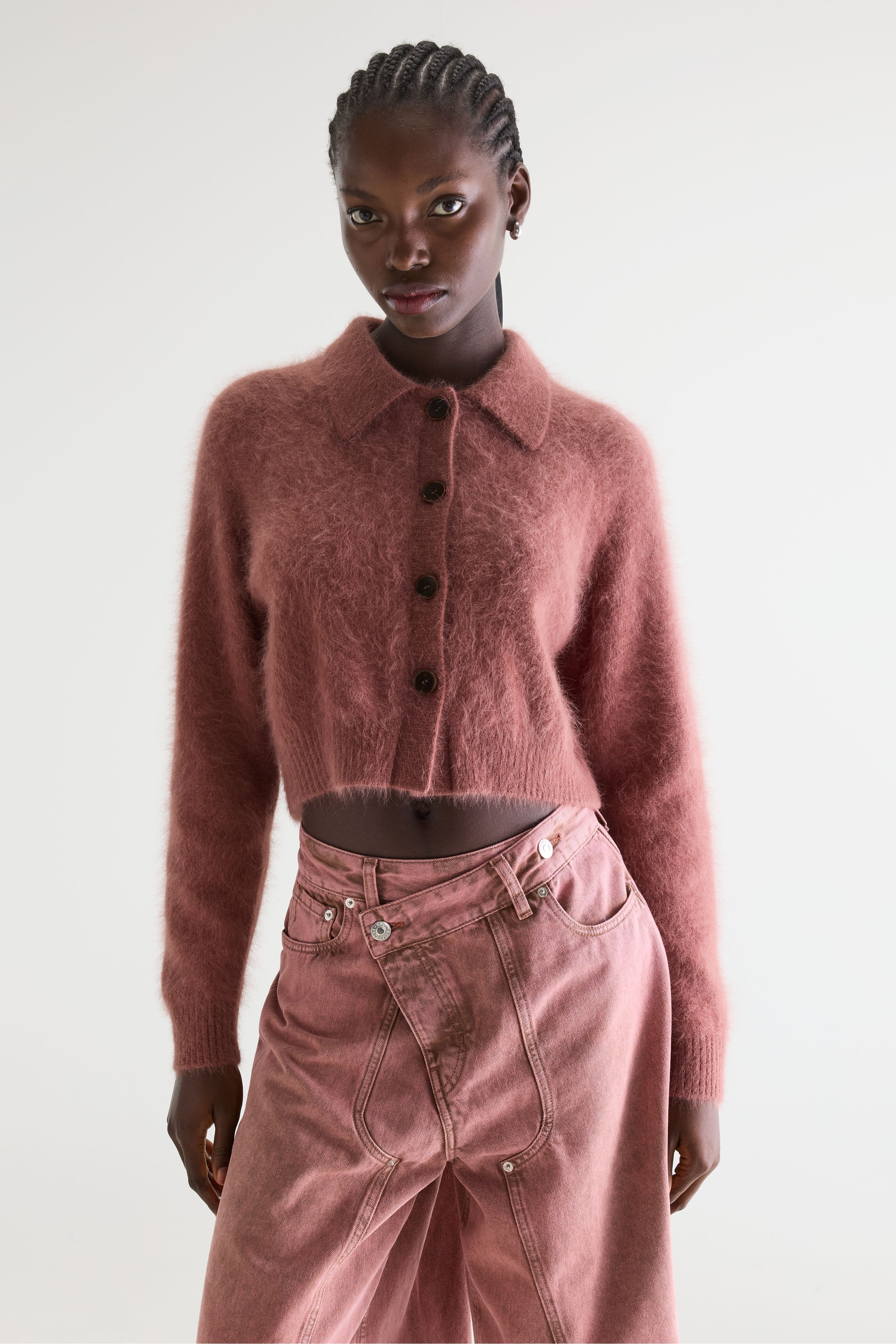 Datco Angora-blend Cardigan - Mahogany For Women | Bellerose