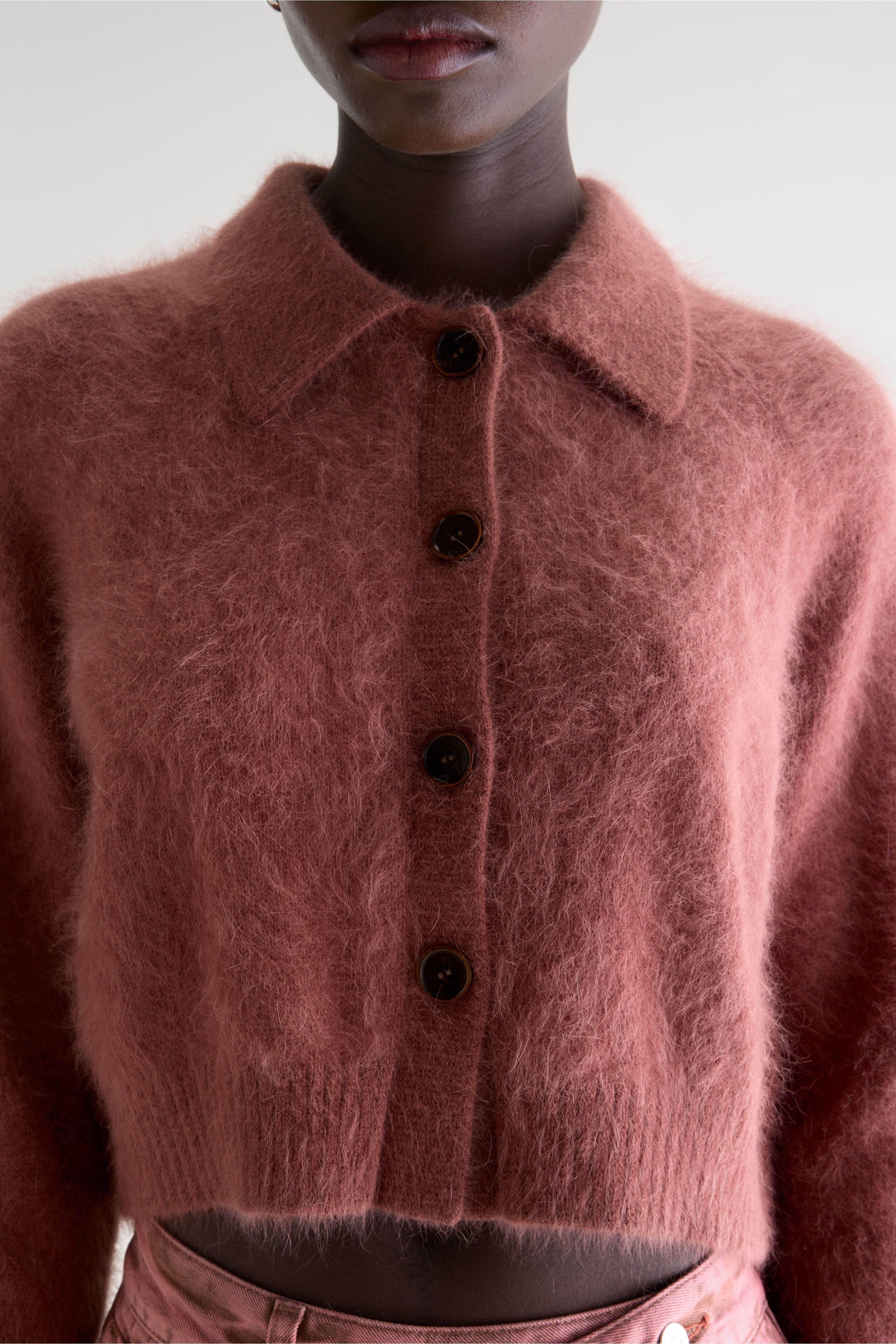 Datco angora-blend cardigan (261 / W / MAHOGANY)