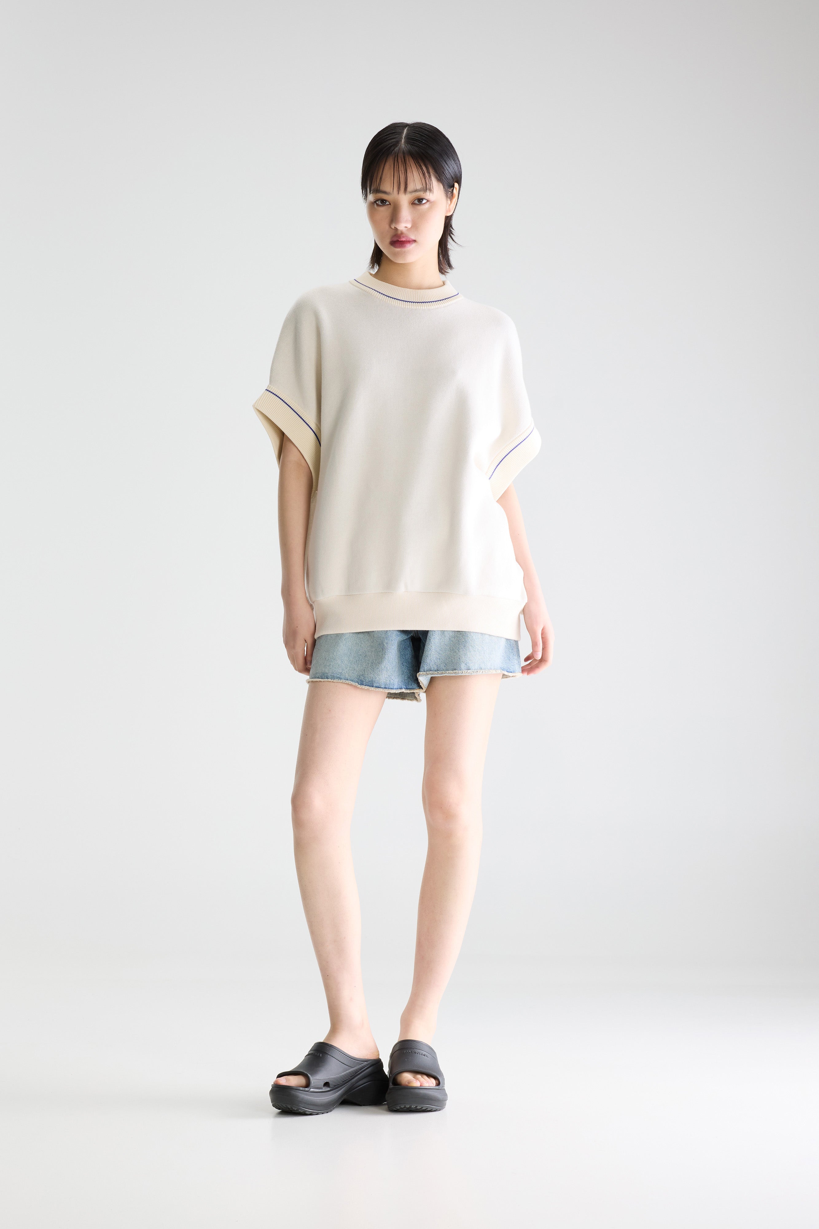 Angen Sleeveless Sweater - Bic / Blue nights / Milky way For Women | Bellerose