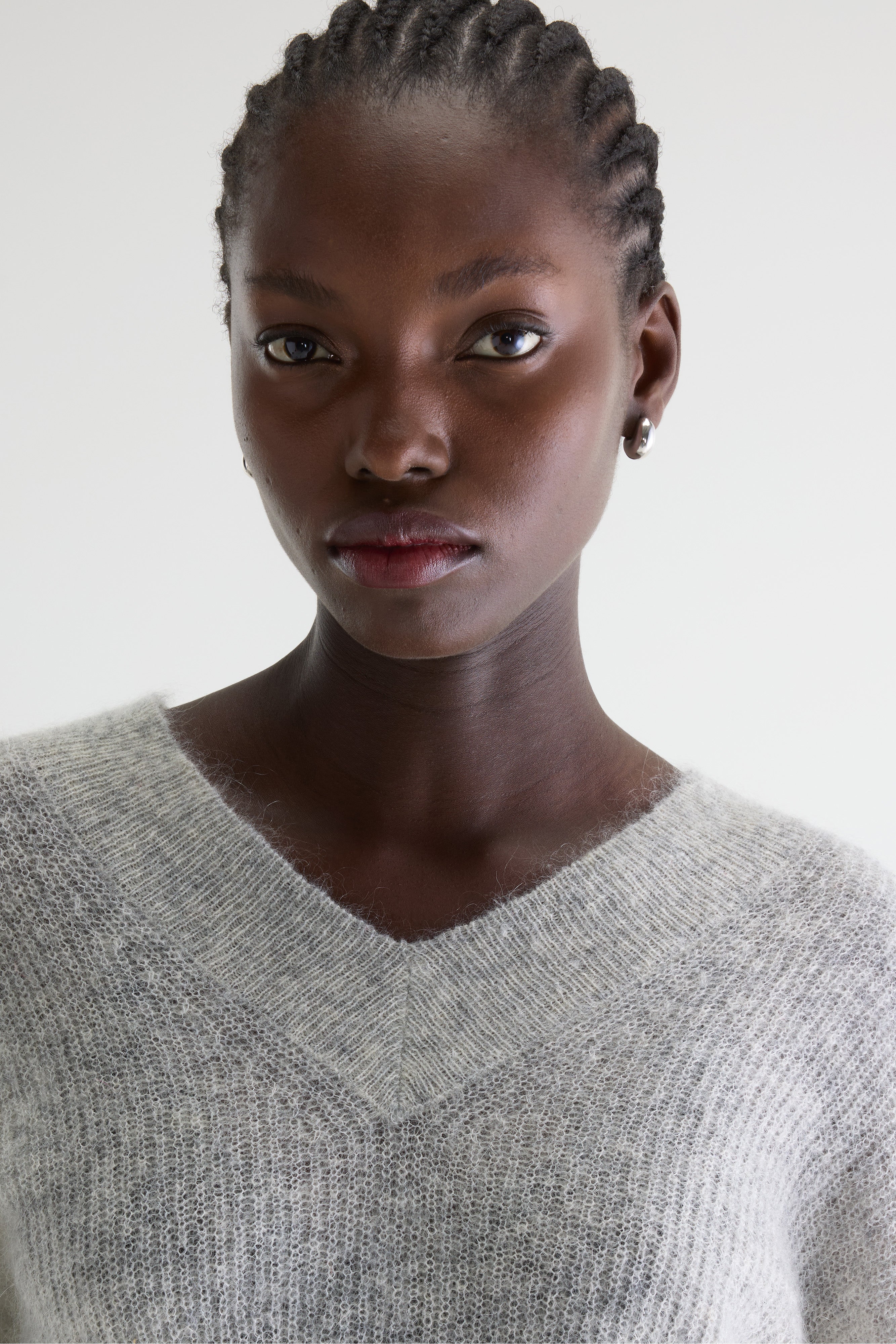 Pull col V Arco (261 / W / LIGHT GREY)