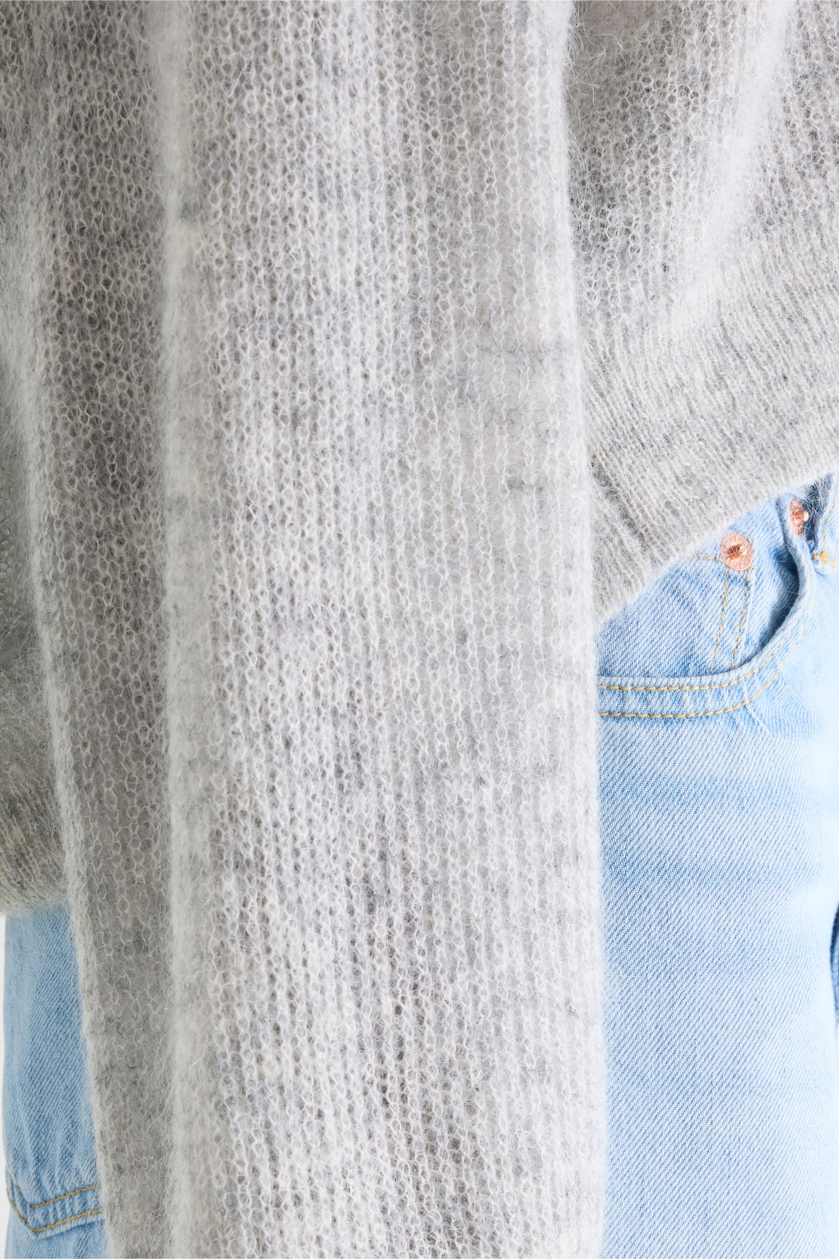 Pull col V Arco (261 / W / LIGHT GREY)