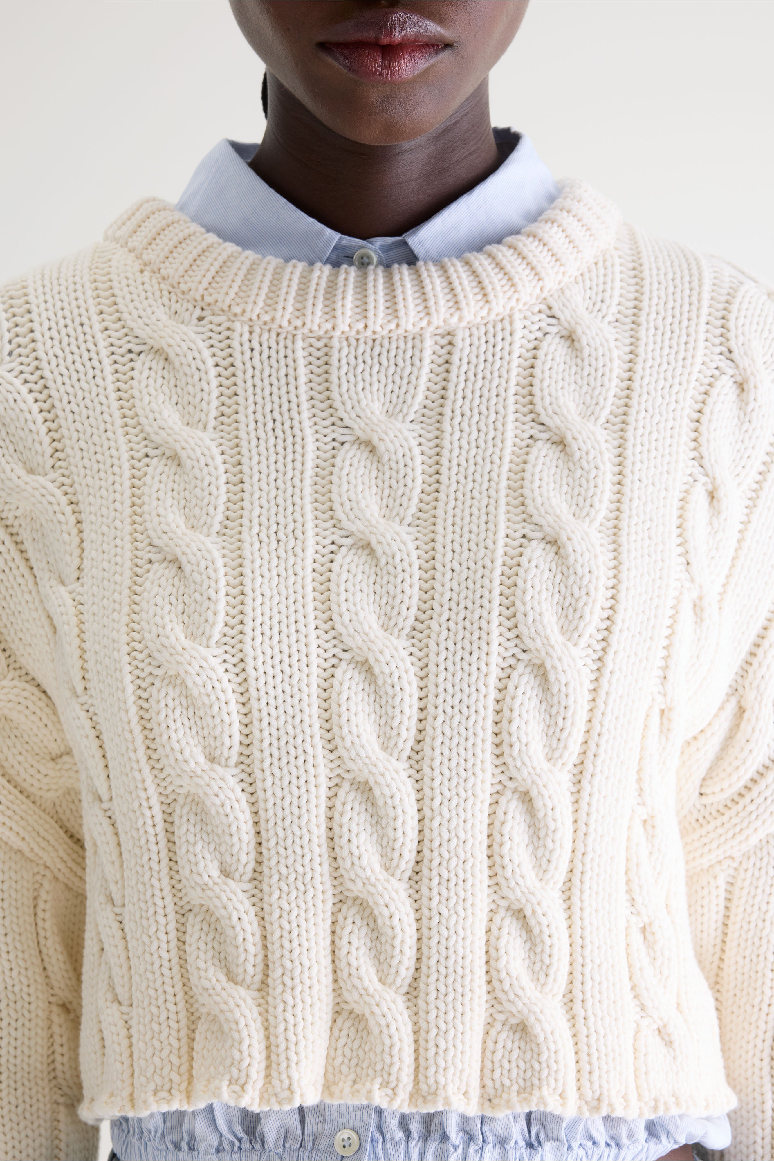 Ler Cable-knit Sweater - Off white For Women | Bellerose
