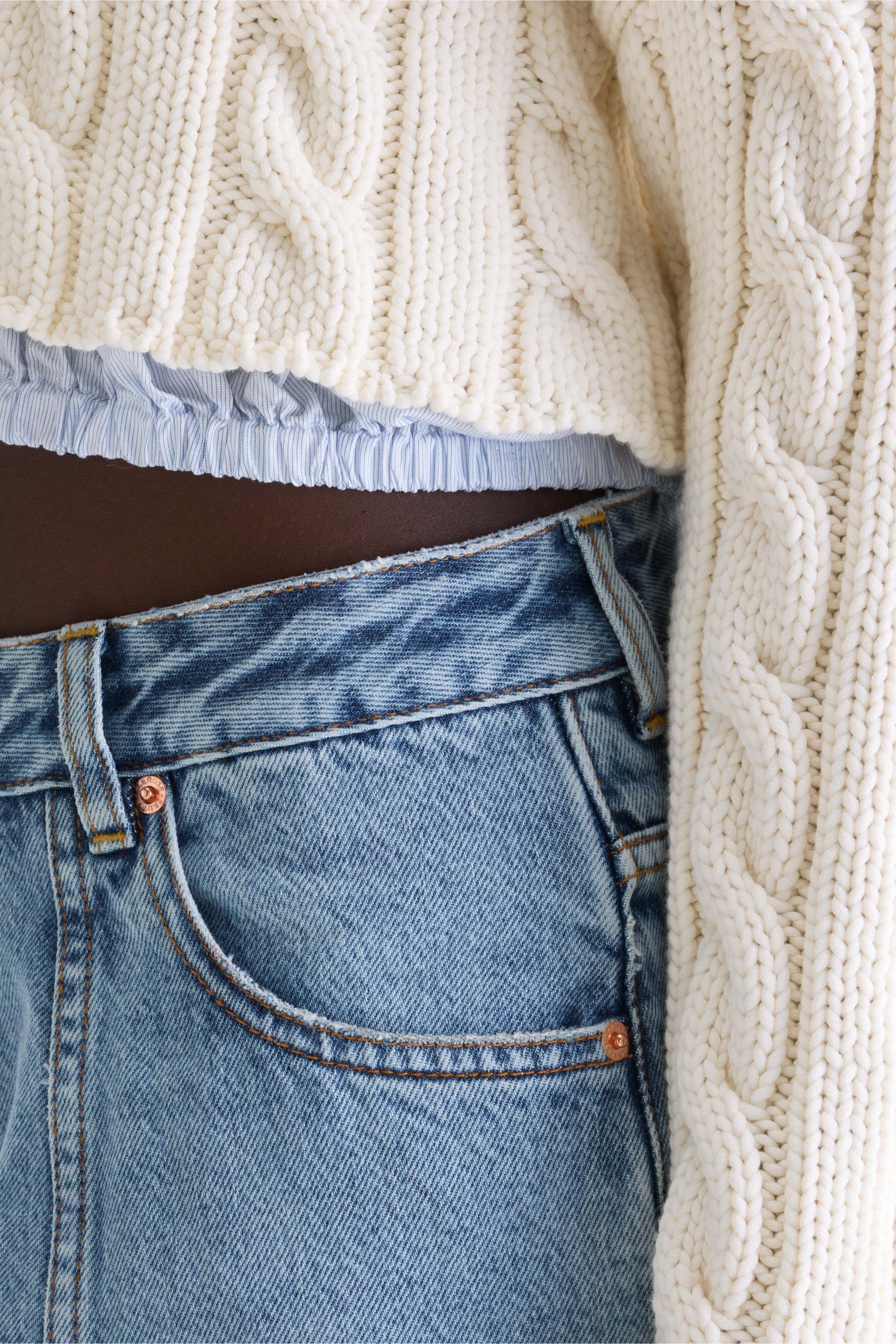 Ler Cable-knit Sweater - Off white For Women | Bellerose