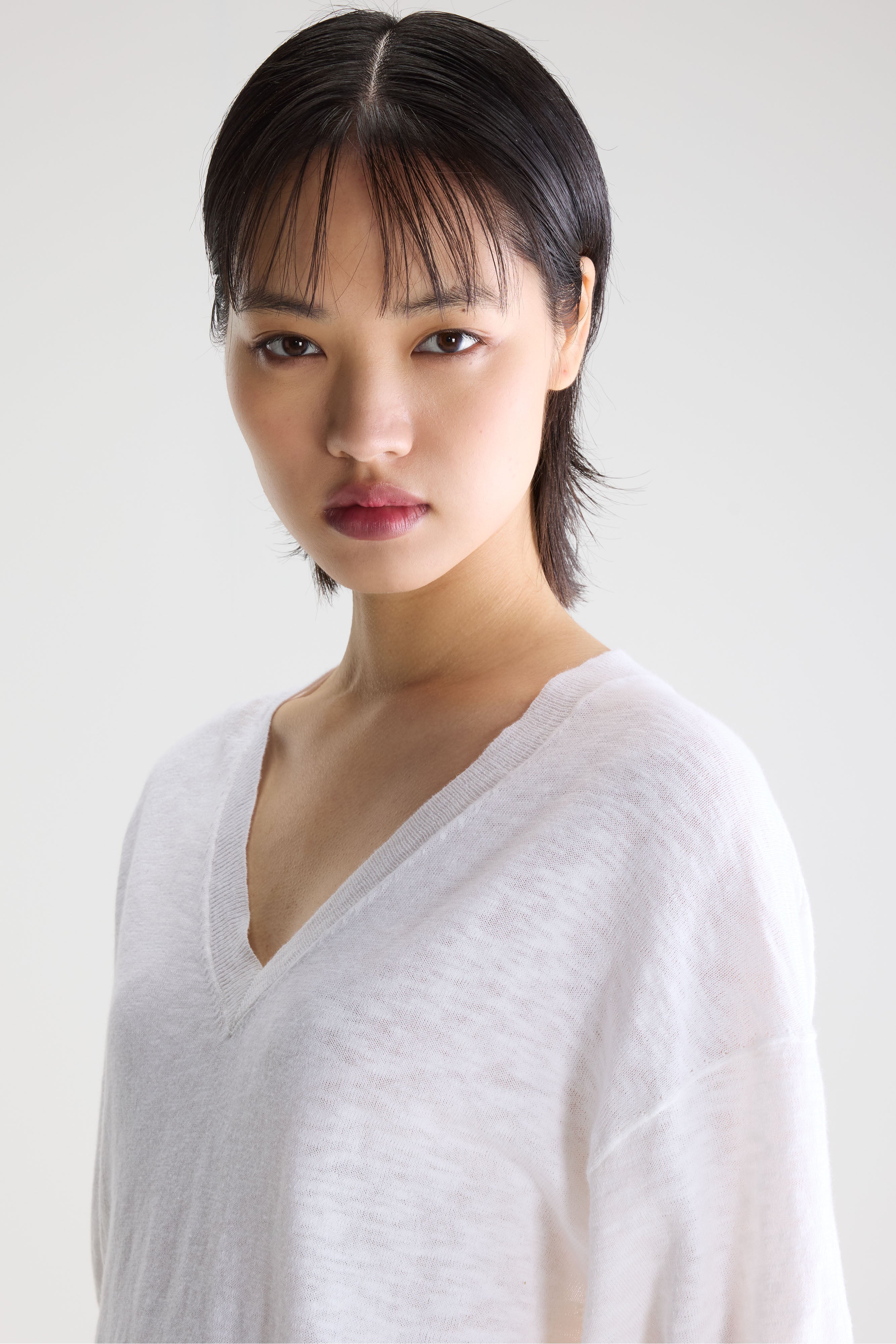 Dadif v-neck sweater (261 / W / WHITE)