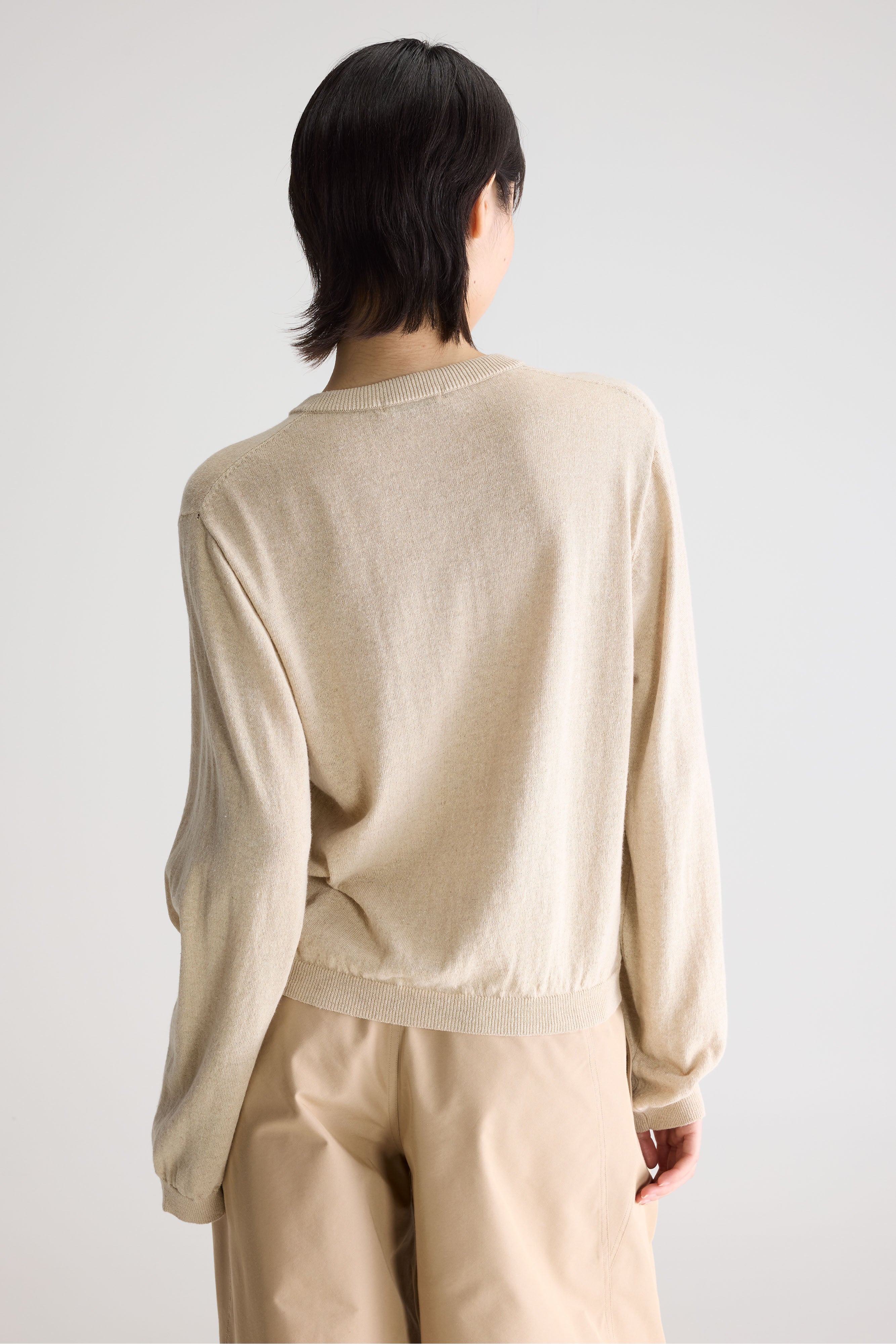 North cardigan met ronde hals (261 / W / OATMEAL)