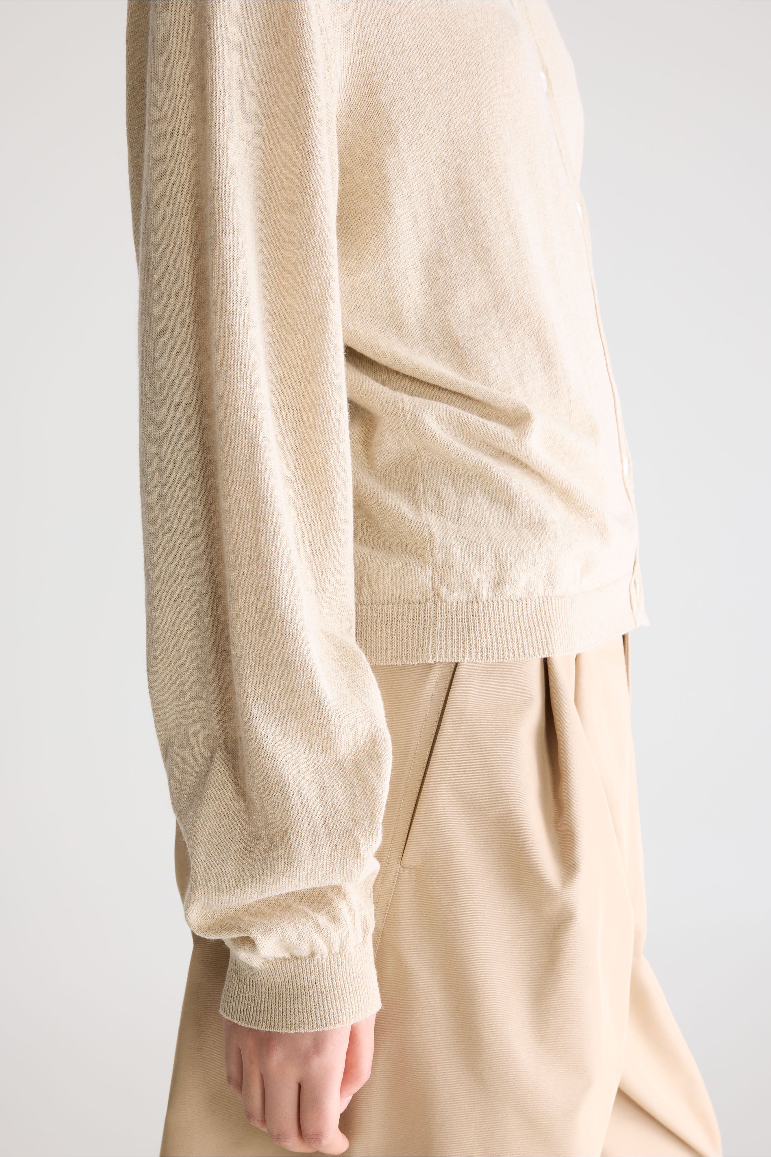 North cardigan met ronde hals (261 / W / OATMEAL)