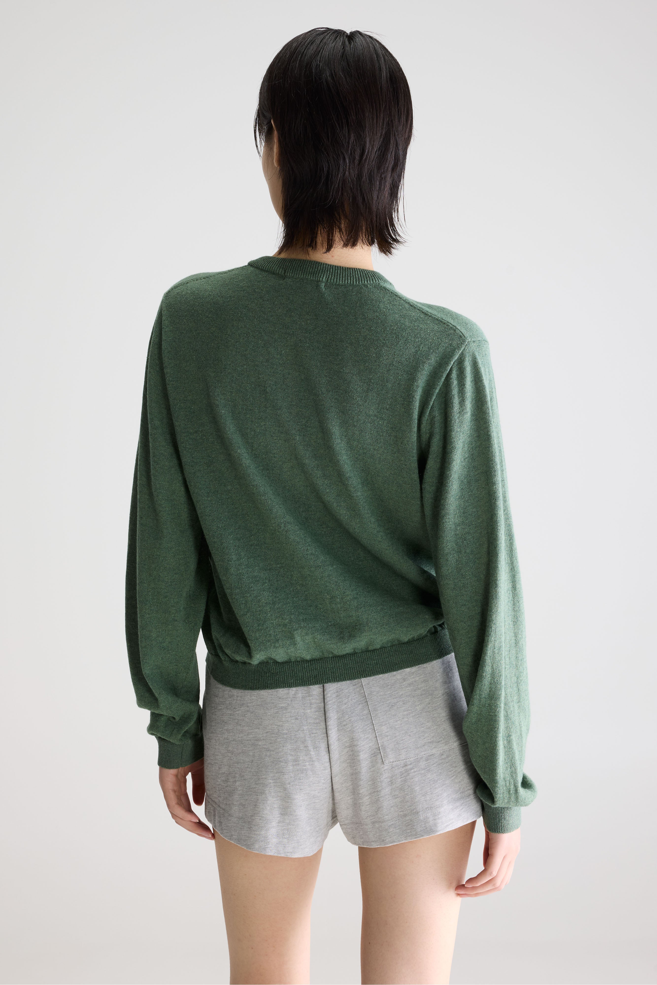 North crewneck cardigan (261 / W / THYME)