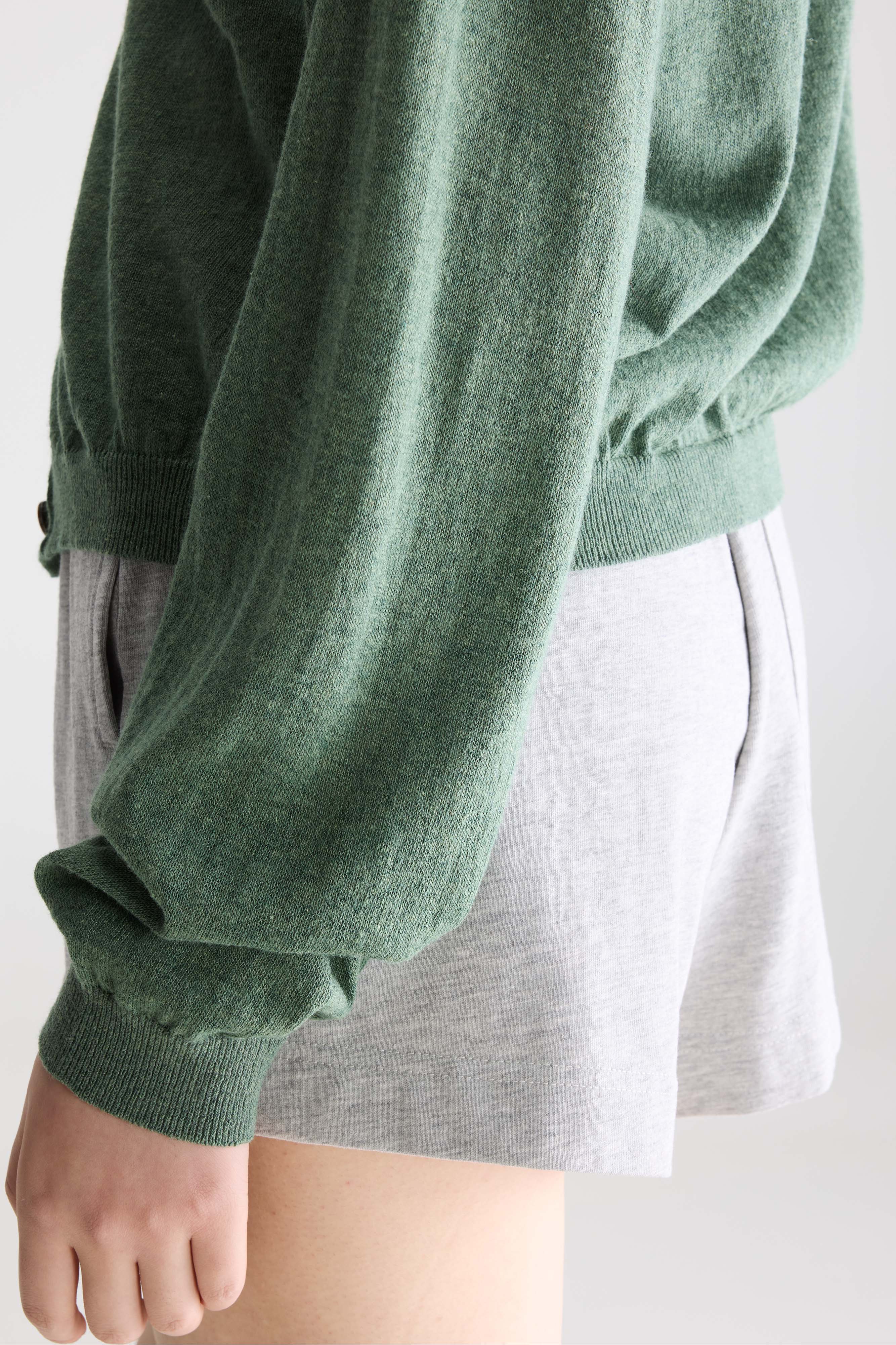 North crewneck cardigan (261 / W / THYME)