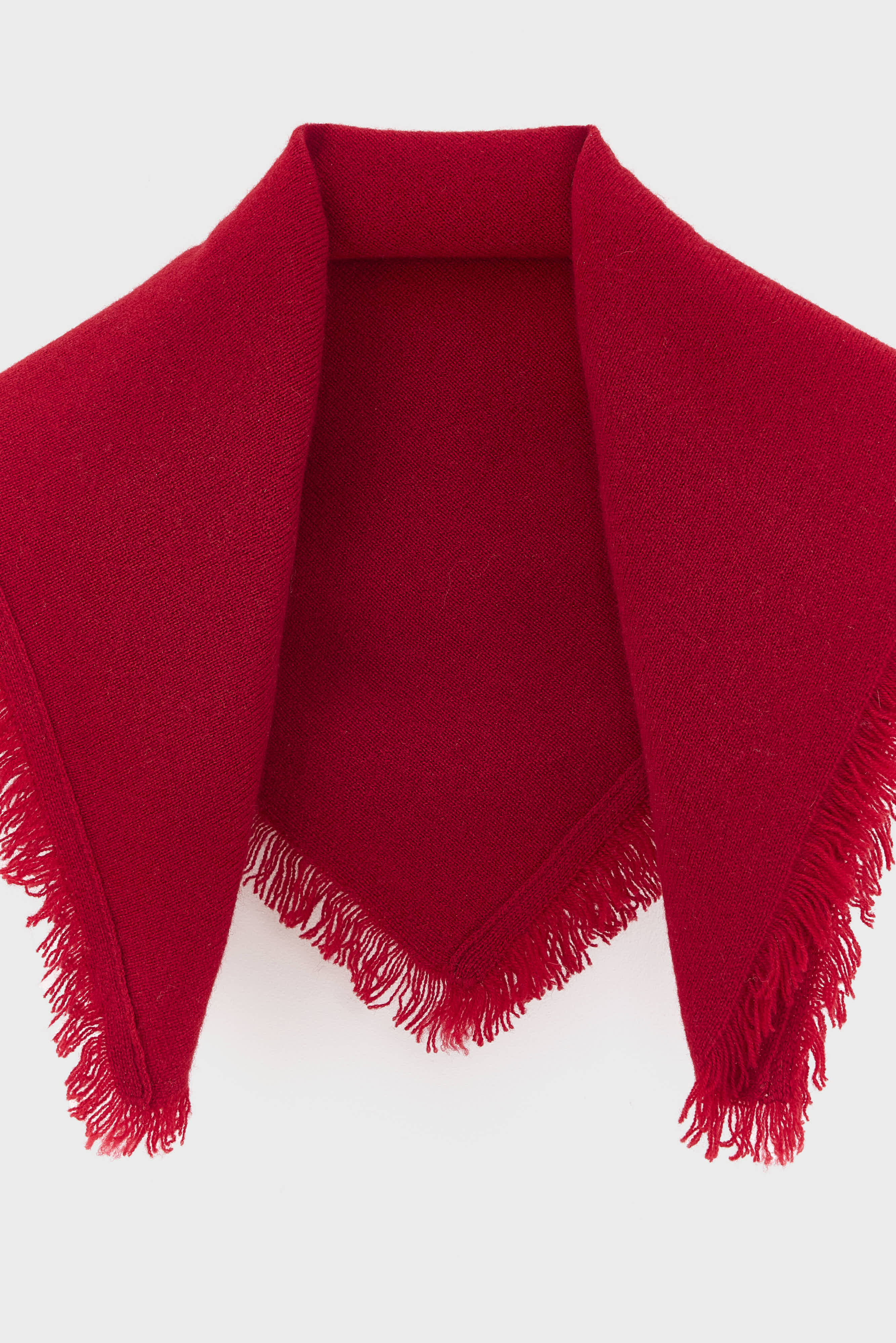Soncol square scarf (262 / W / CRANBERRY)