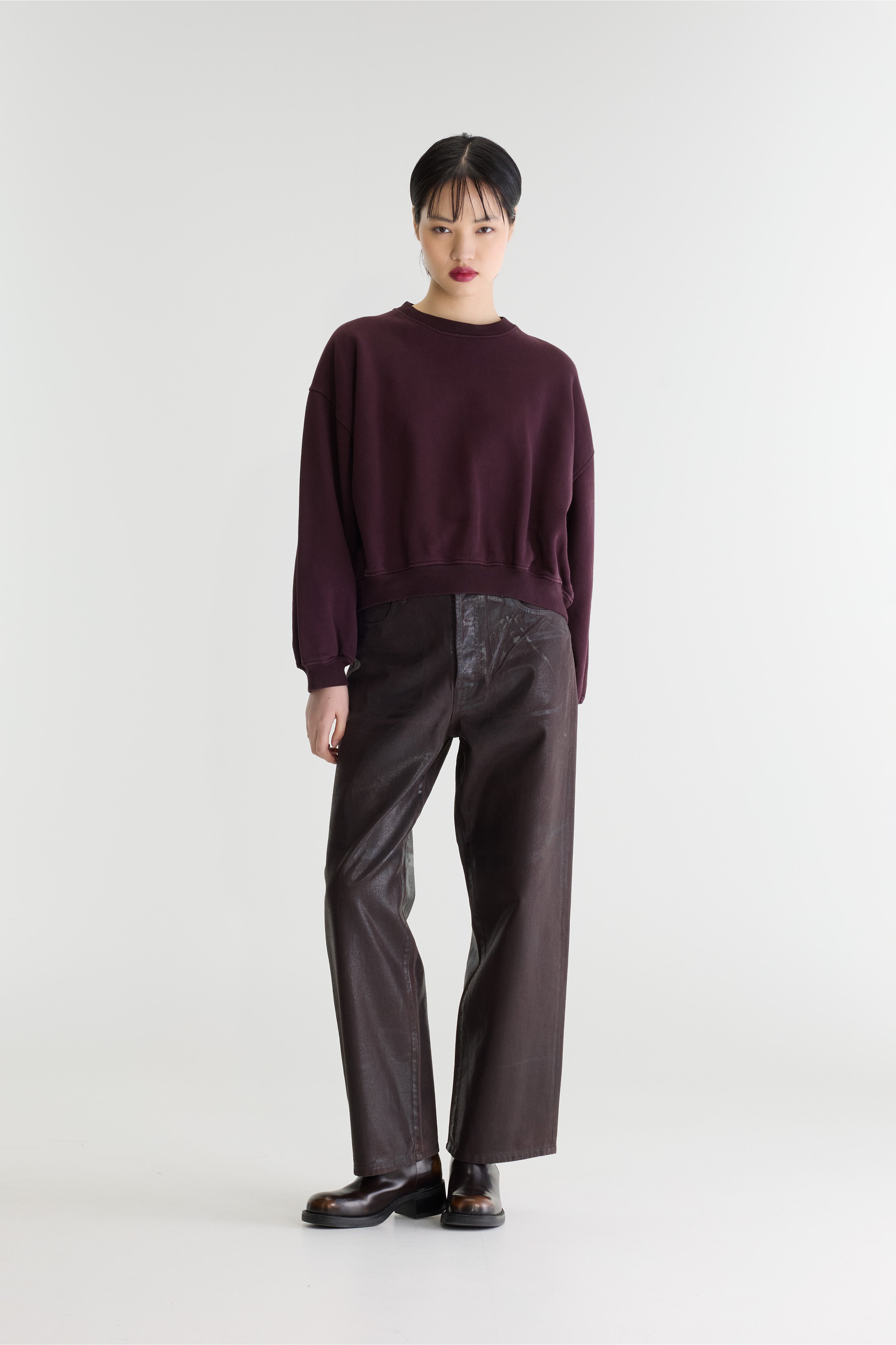 Fancy Cropped Crewneck Sweatshirt For Women | Bellerose