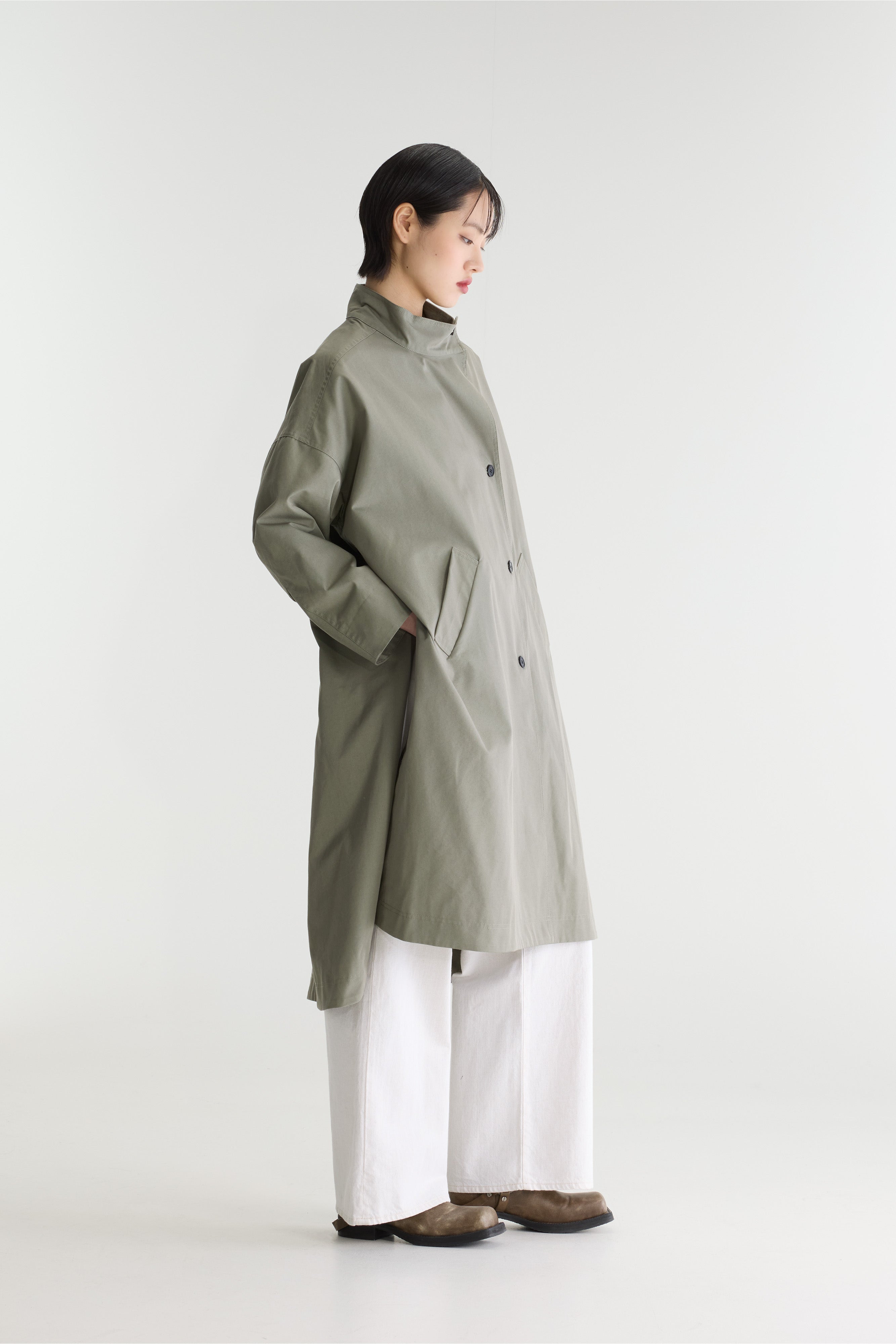Juttac trench coat (262 / W / METAL GREEN)