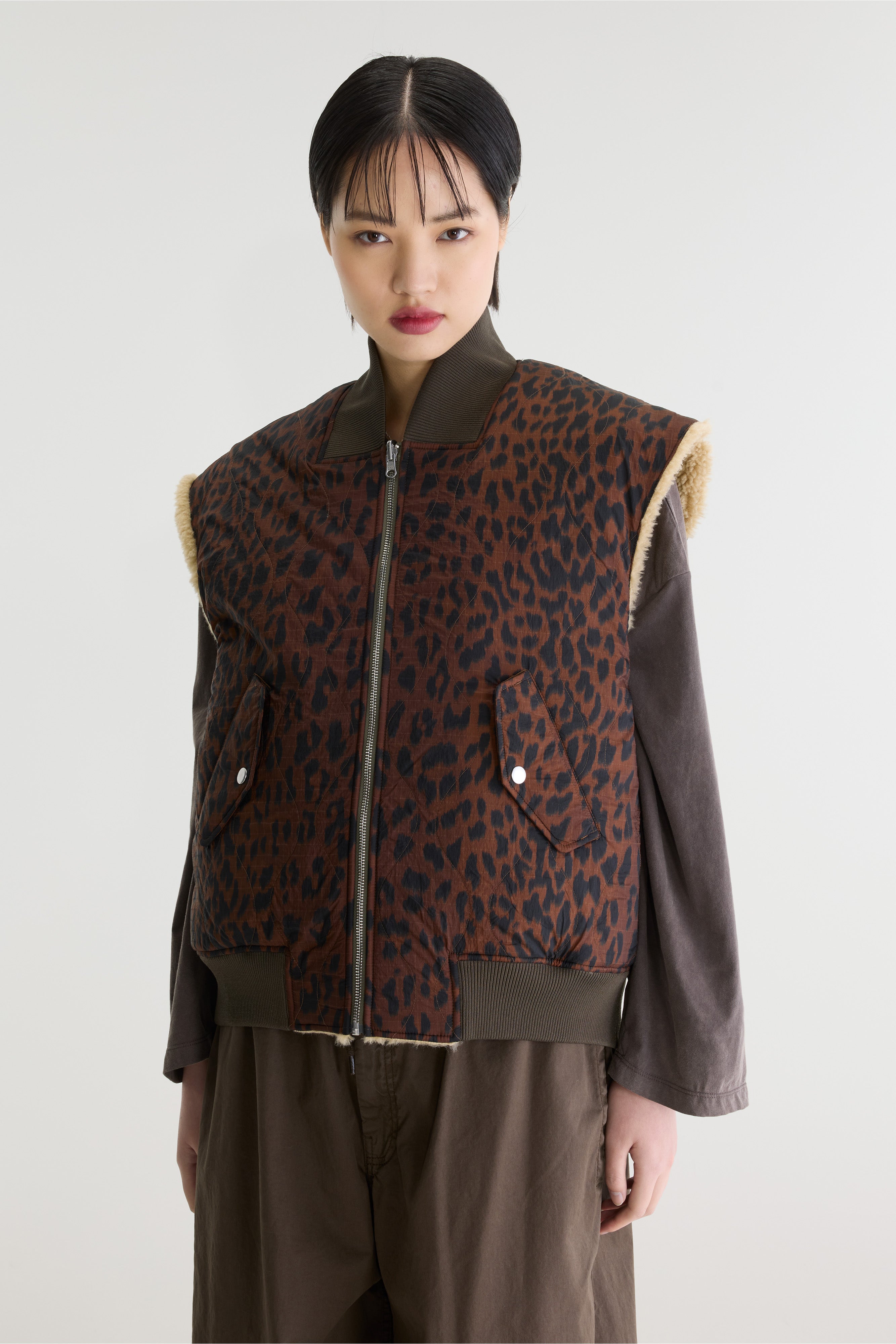 Haalo Leopard-print Bodywarmer For Women | Bellerose