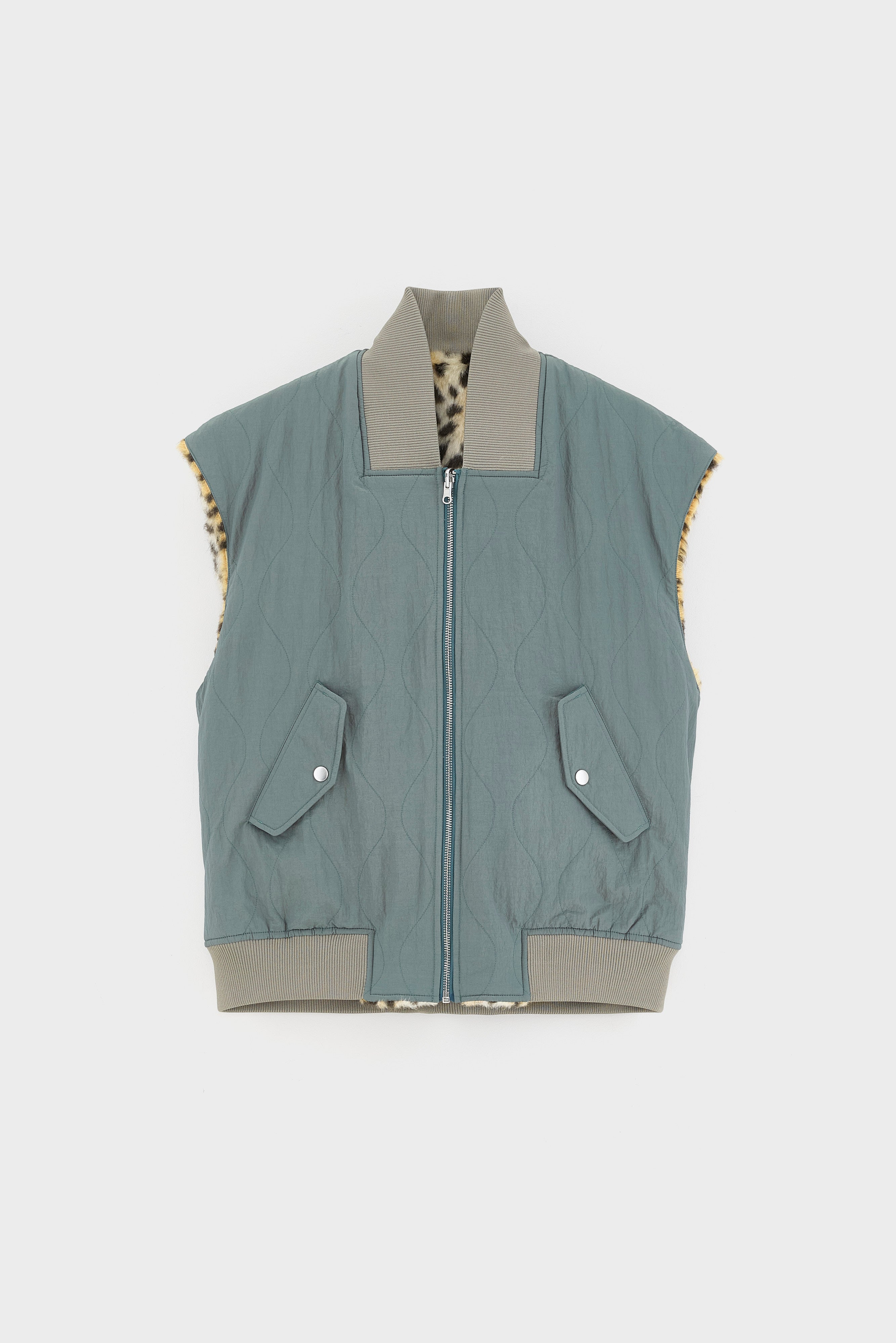 Haalo leopard-print bodywarmer (262 / W / ARDOISE)