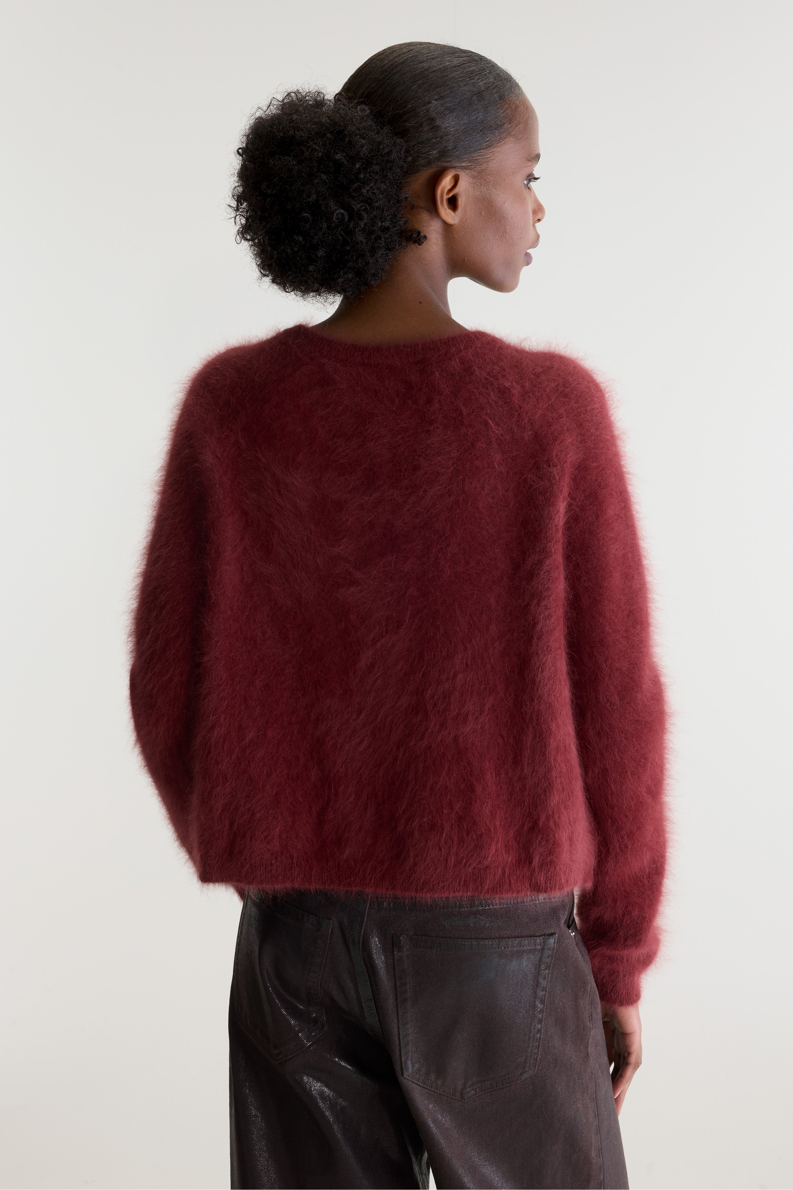 Cardigan en angora Datair (262 / W / GRENAT)