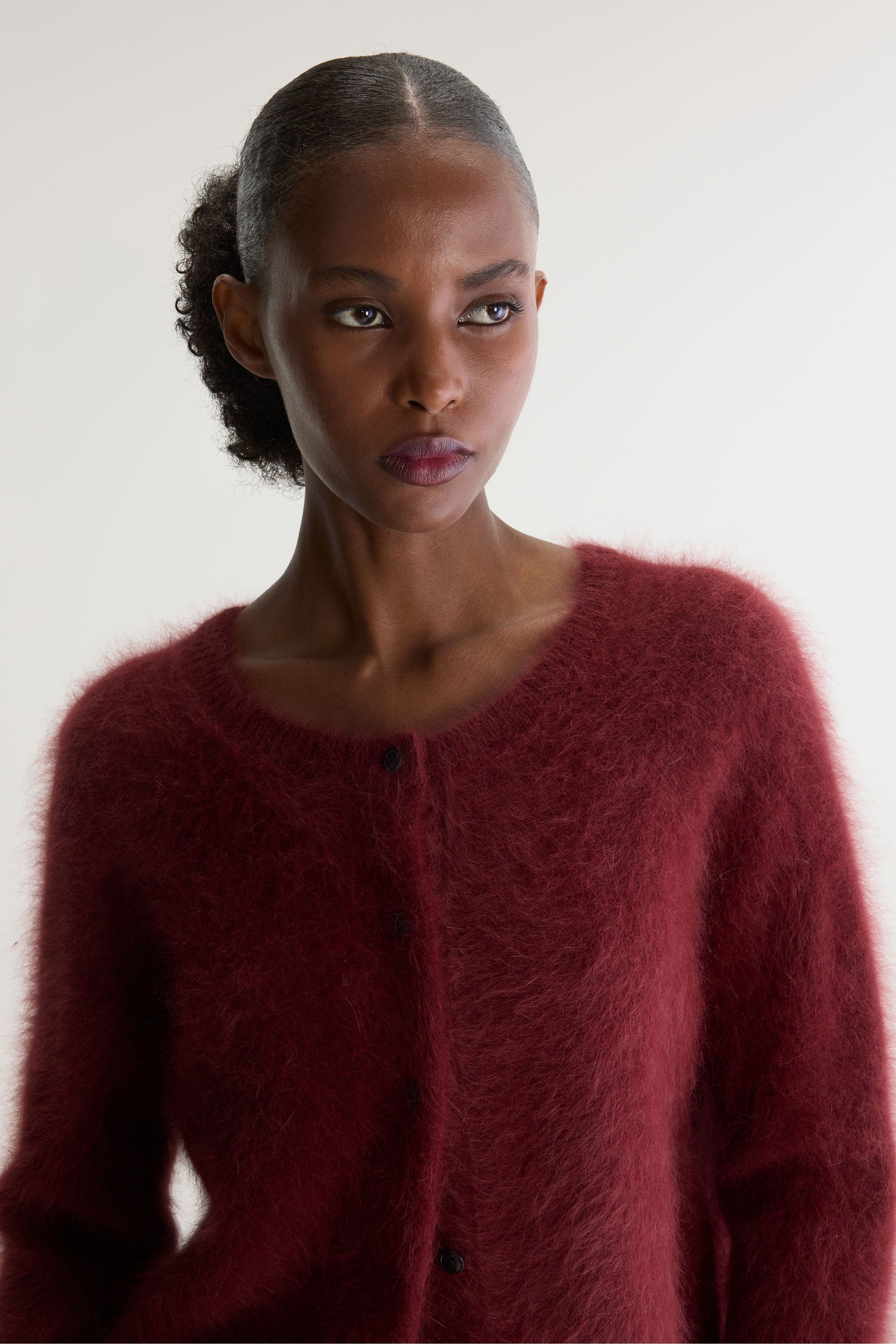 Cardigan en angora Datair (262 / W / GRENAT)