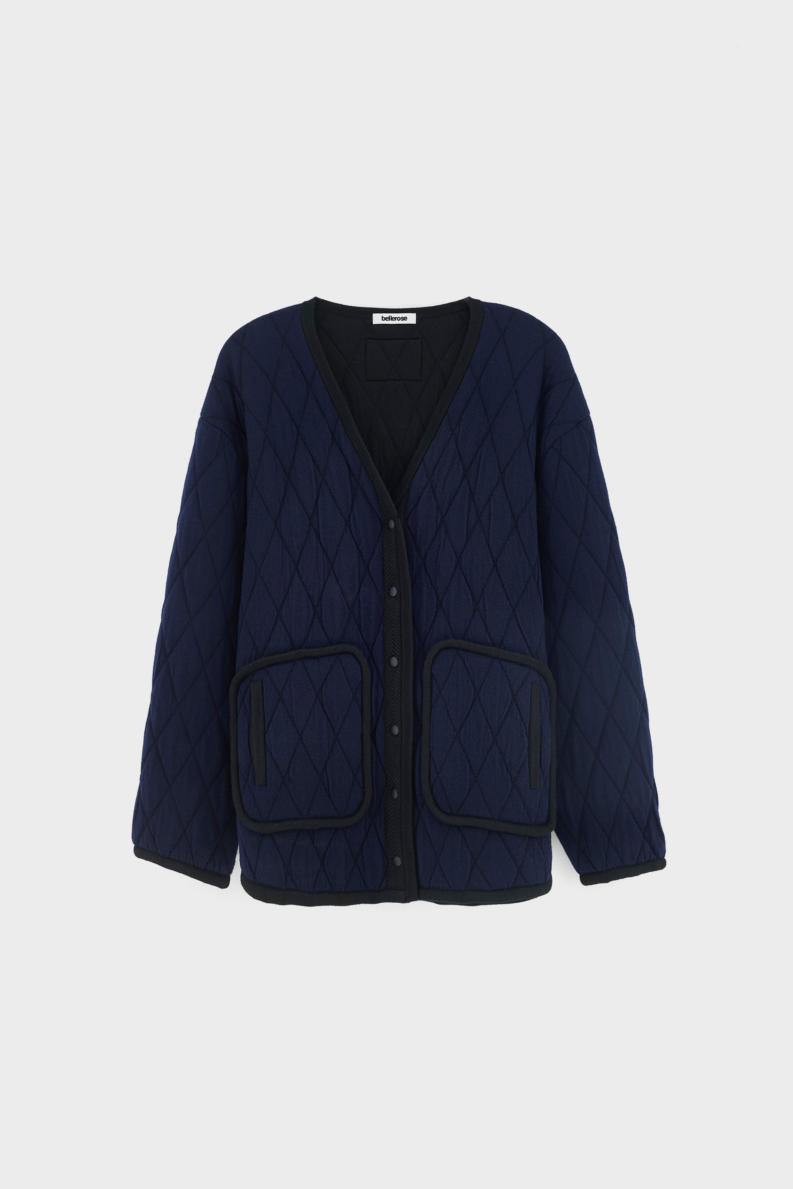 Aiga quilted cardigan (262 / W / NAVY)