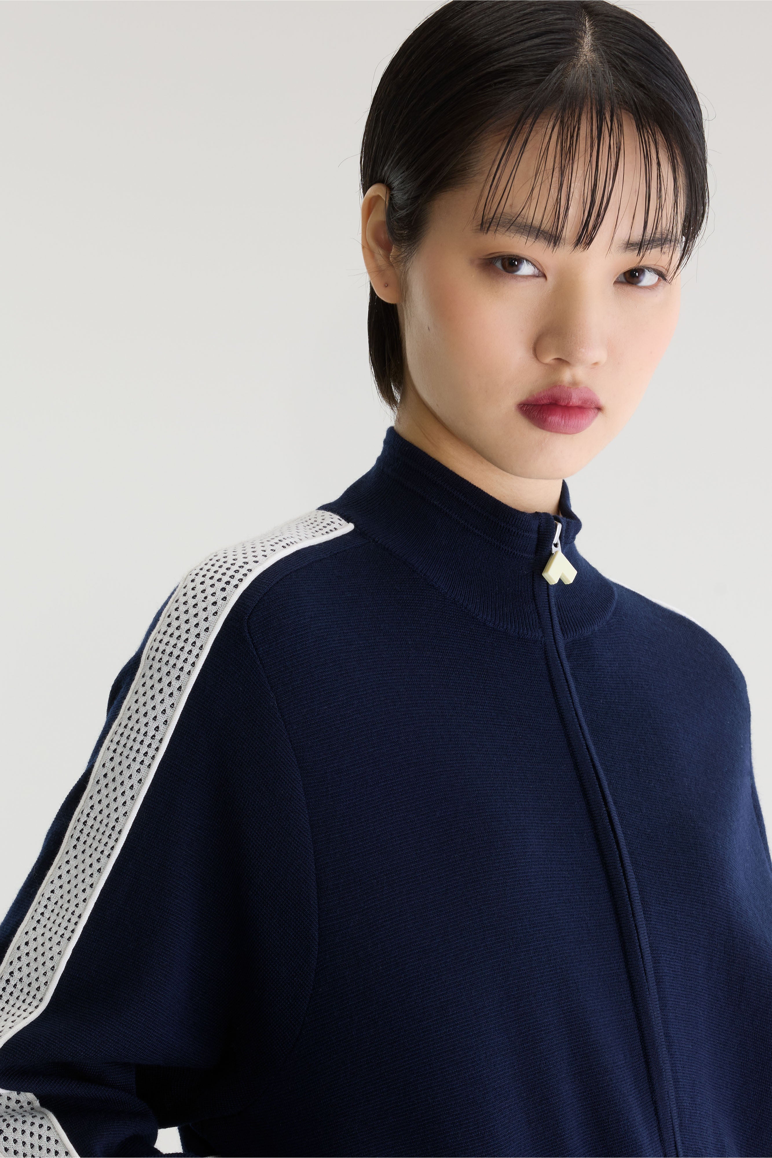 Dousy zipped cardigan (262 / W / NAVY)