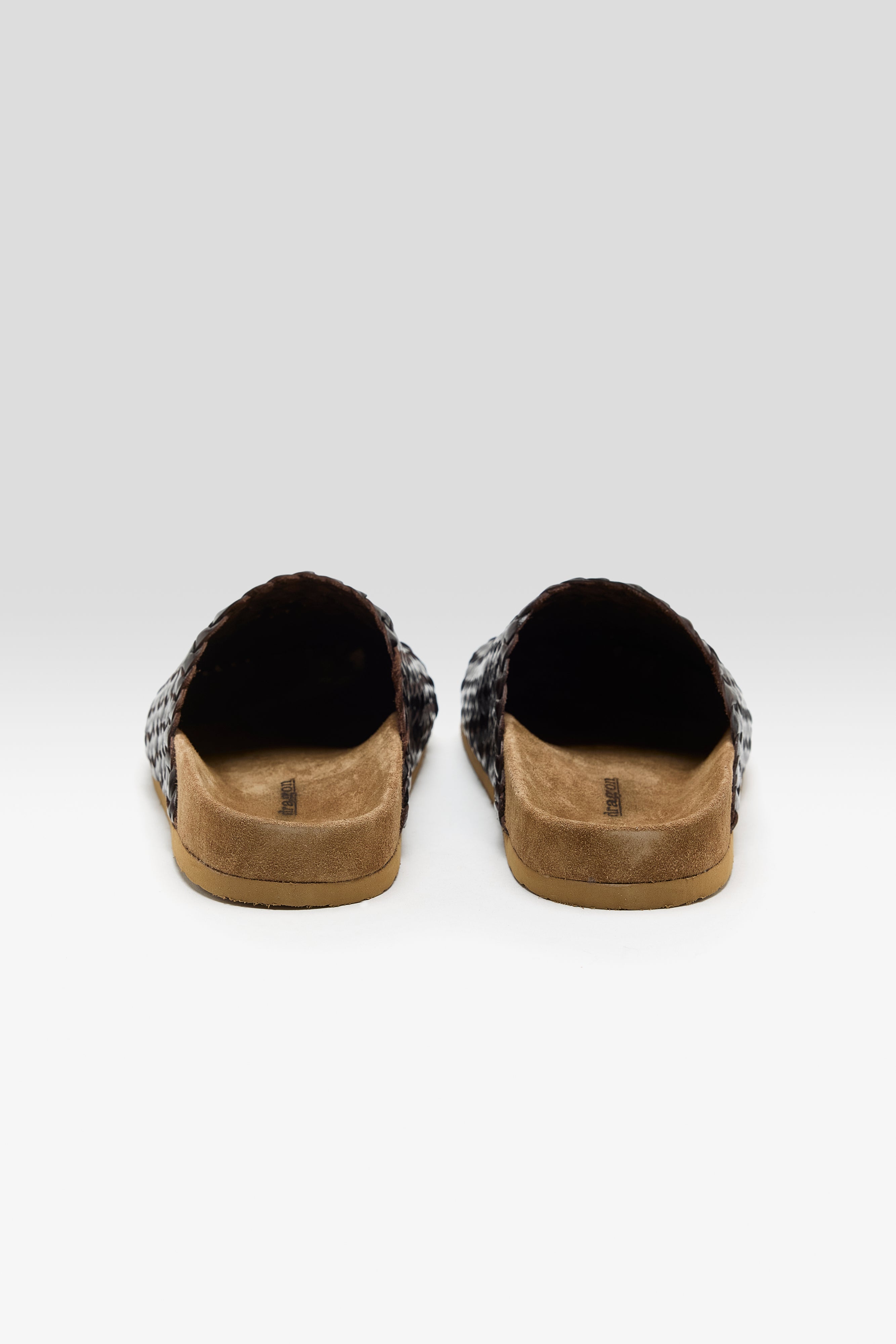 Woven Leather Mule Sandals  (251 / W / BROWN)