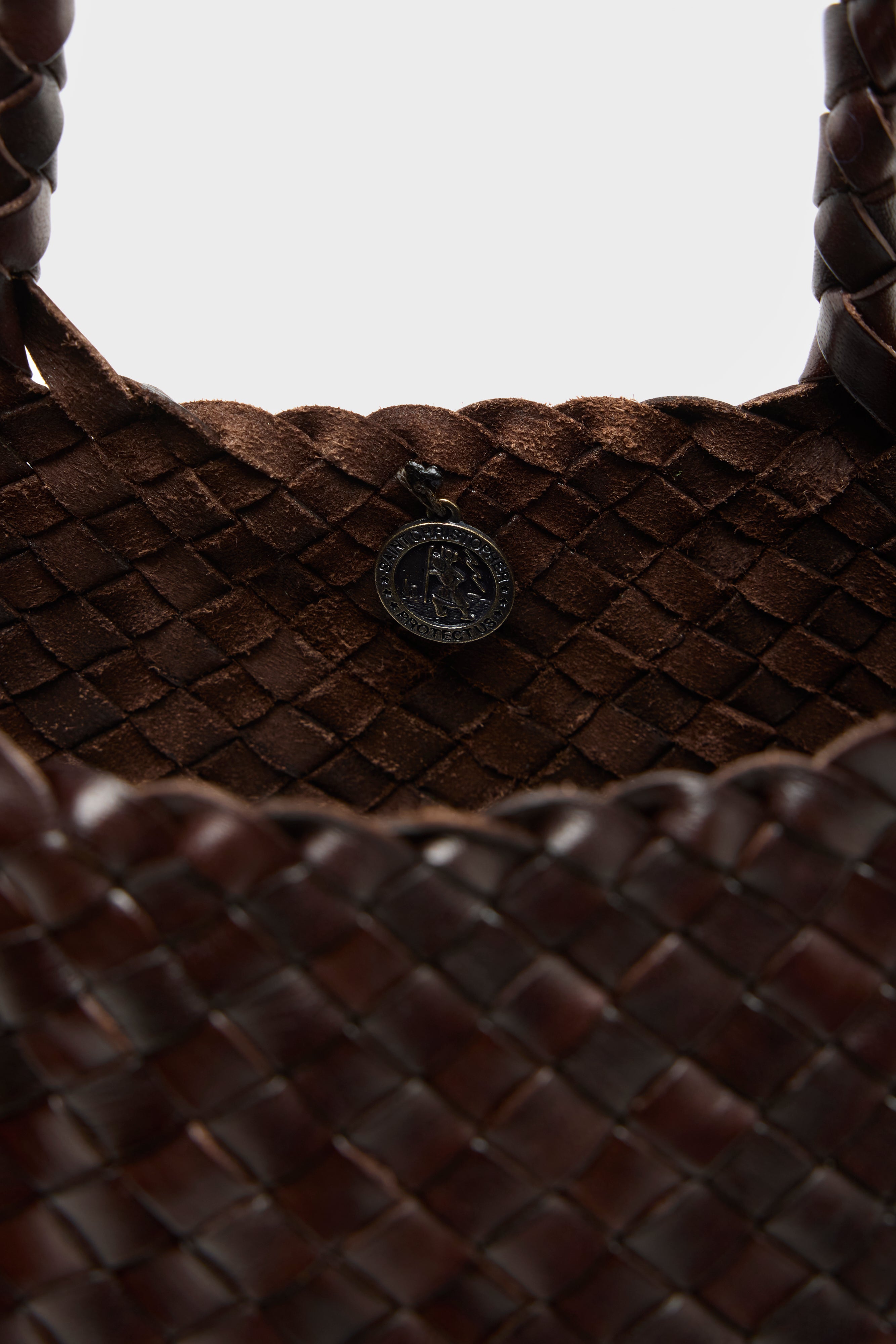Santa Croce Big Woven Leather Bag  (251 / W / BROWN)