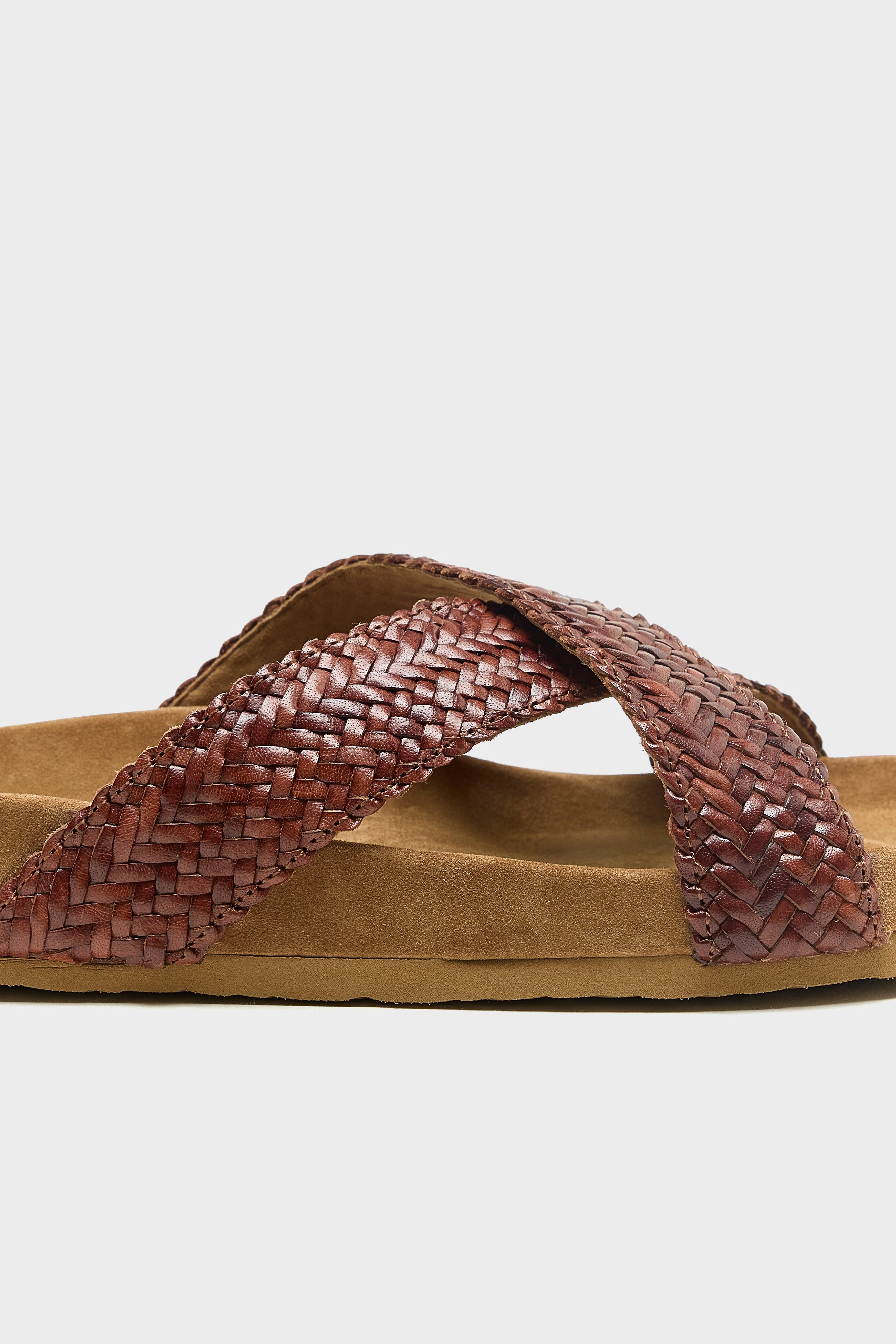Sandales en Cuir Tressé à la main  (261 / W / DARK BROWN)
