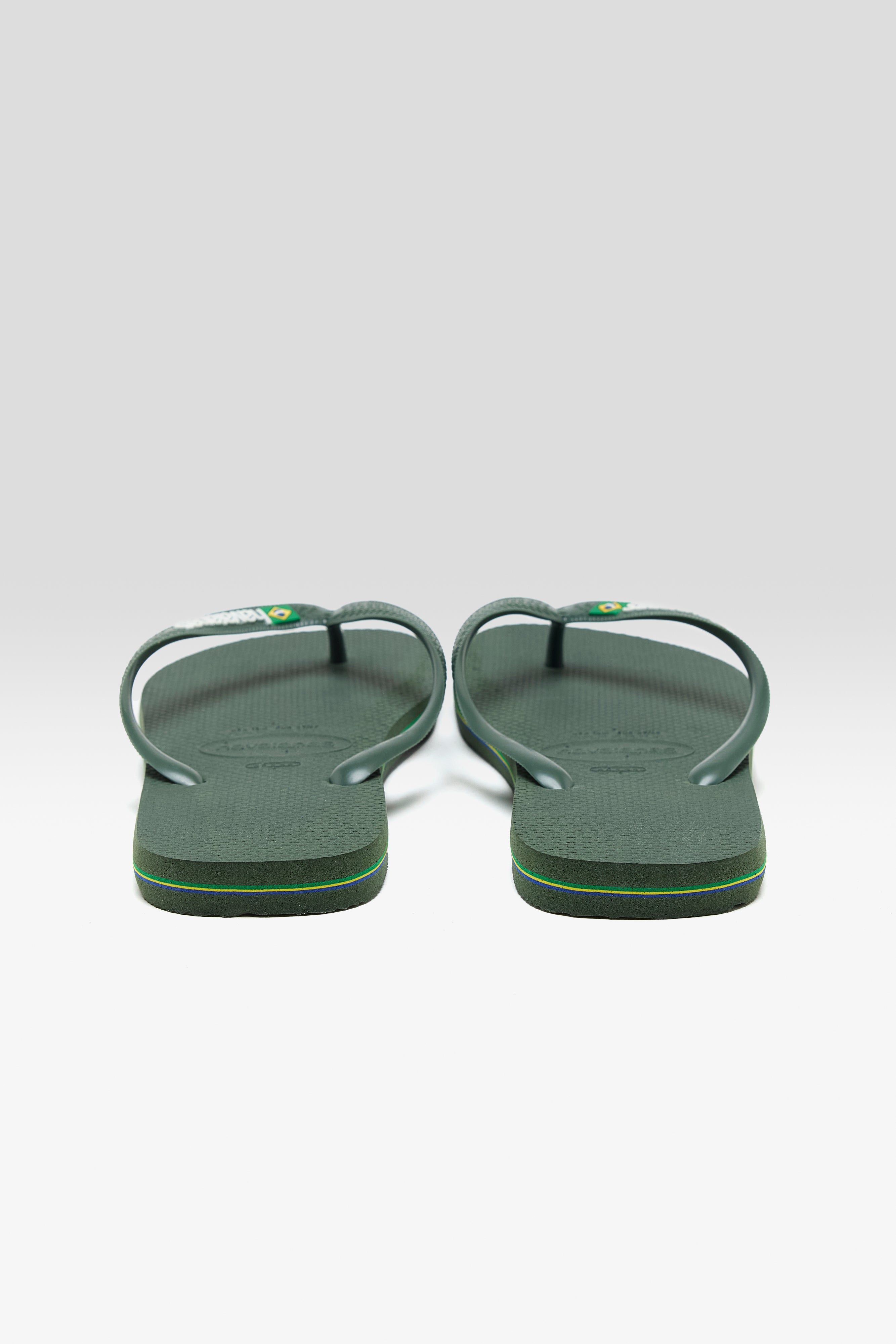Brasil Logo Flip Flops for Men  (251 / M / GREEN)