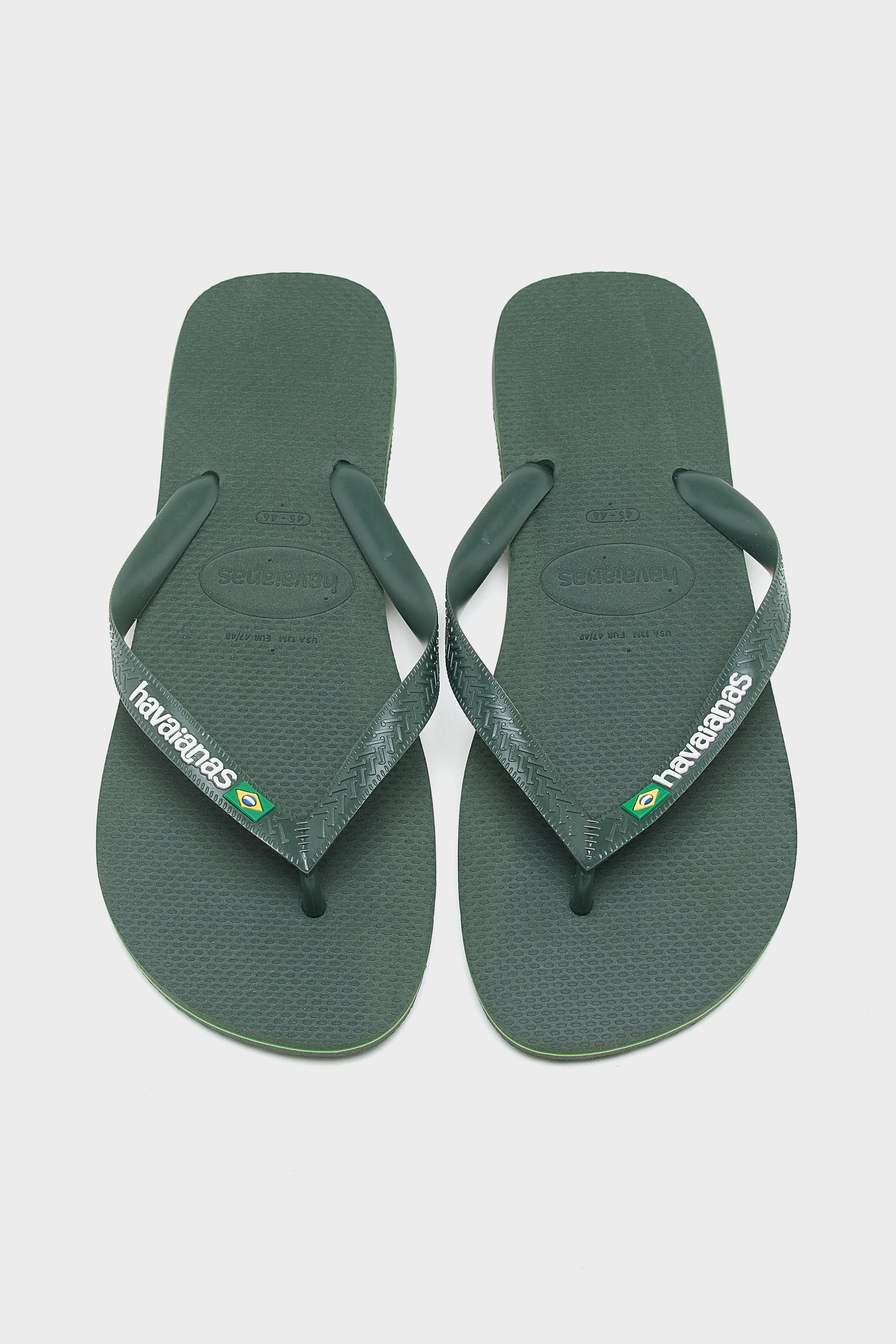 Brasil Logo Flip Flops for Men  (251 / M / GREEN)