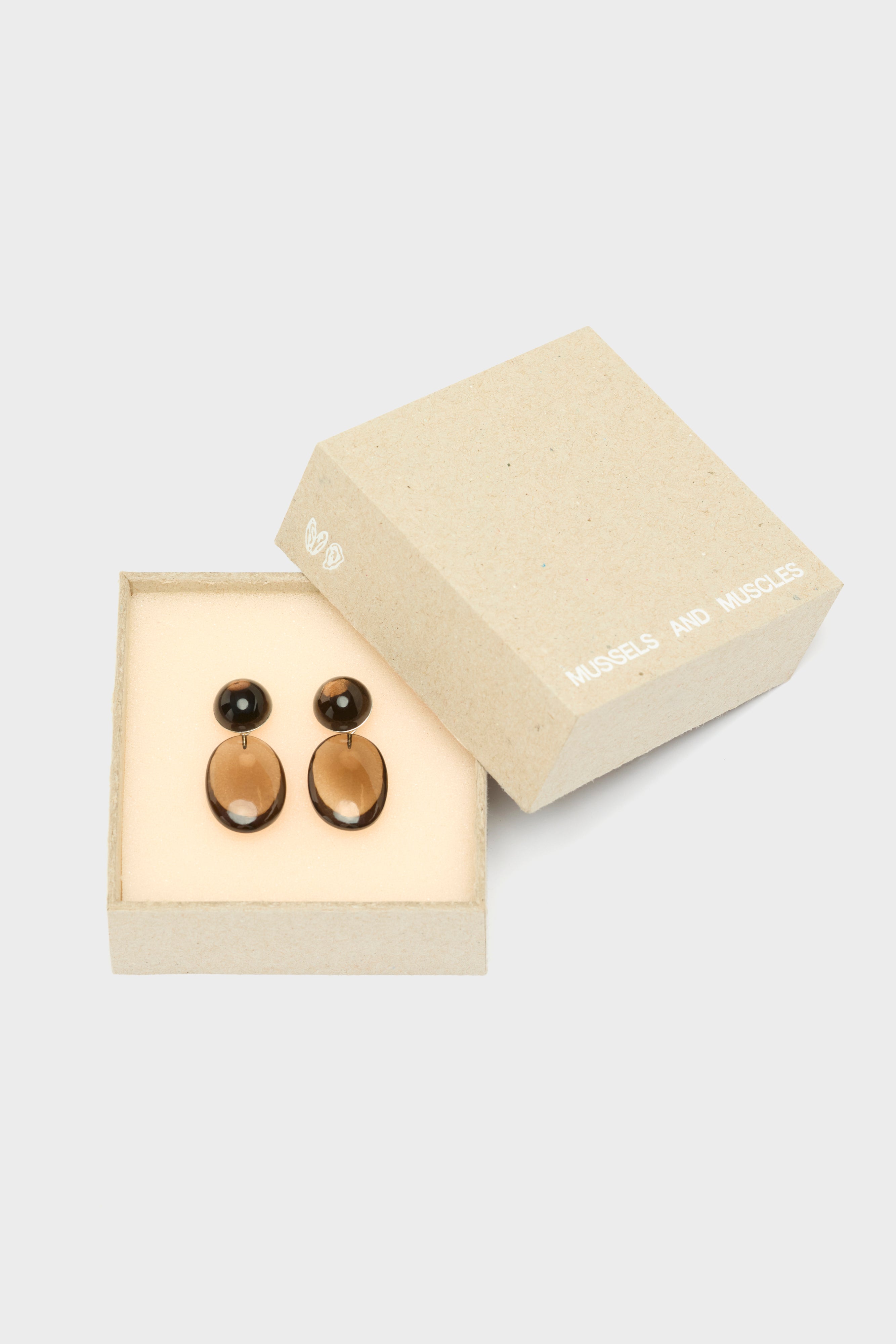 Boucles d'oreilles Smokey Pebbles  (252 / W / BROWN)
