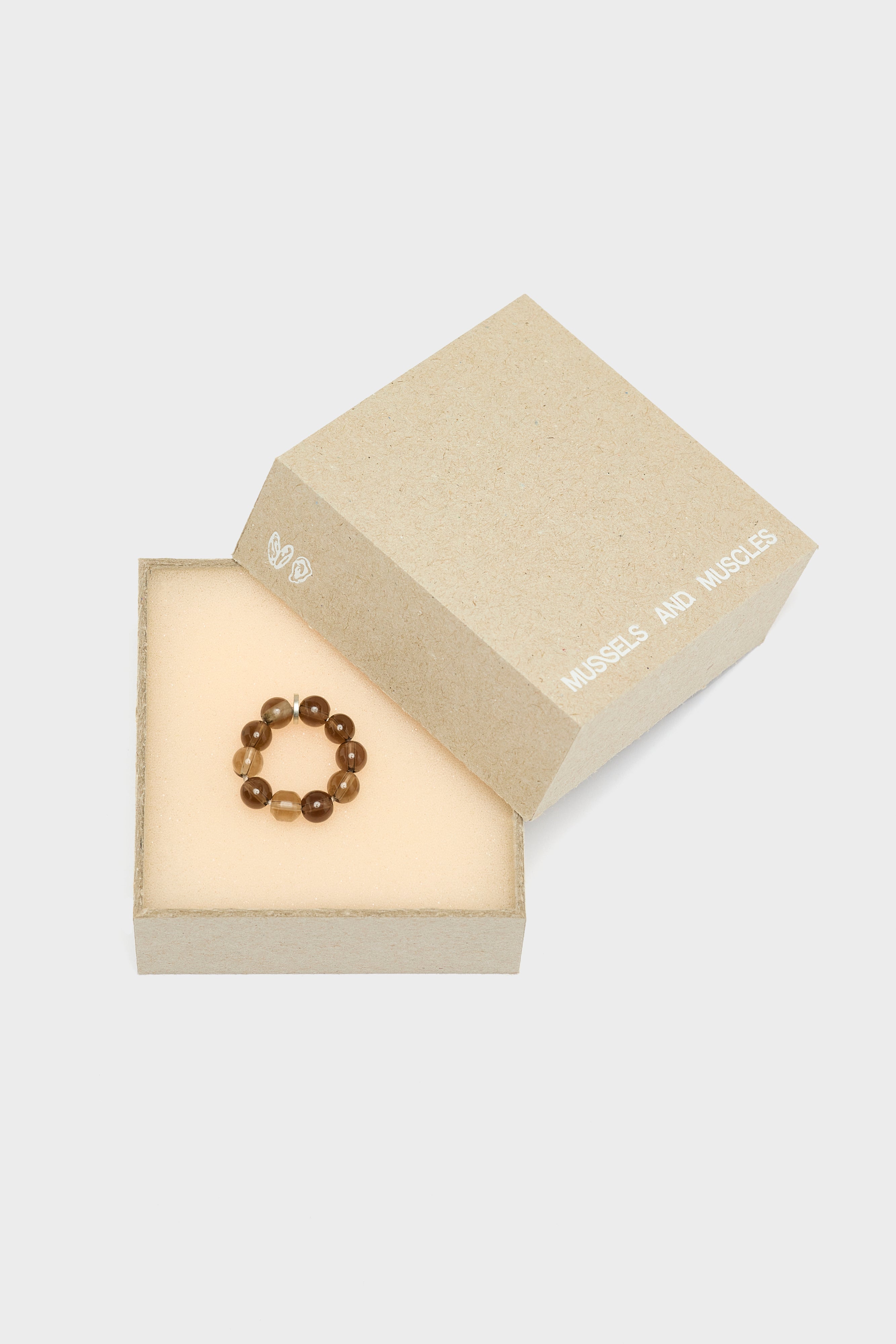 Smoky Quartz Spheres Ring  (252 / W / BROWN)