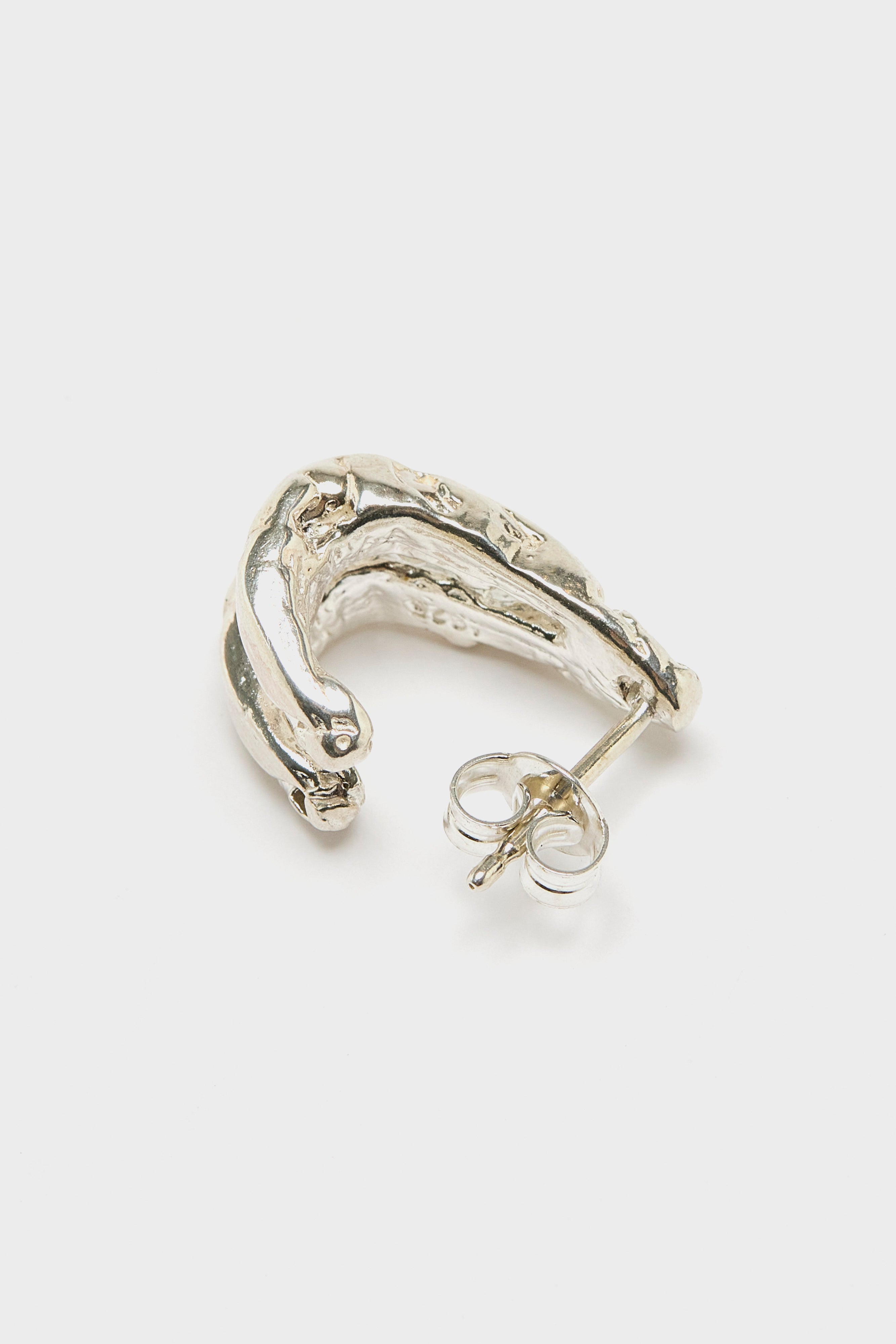 Roca Hoop Stud Earring  (261 / W / SILVER)