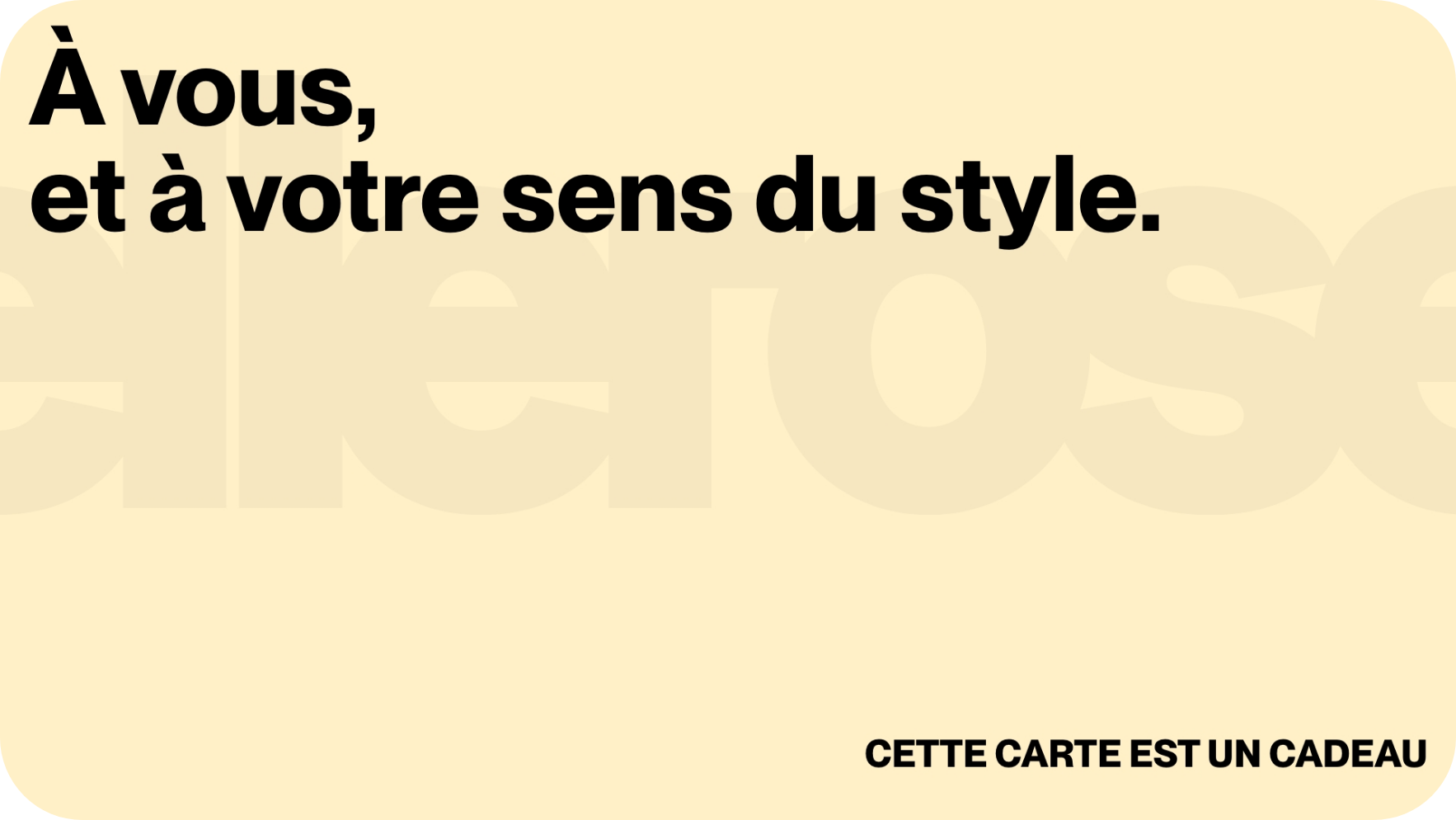 E-carte Cadeau Pour  | Bellerose